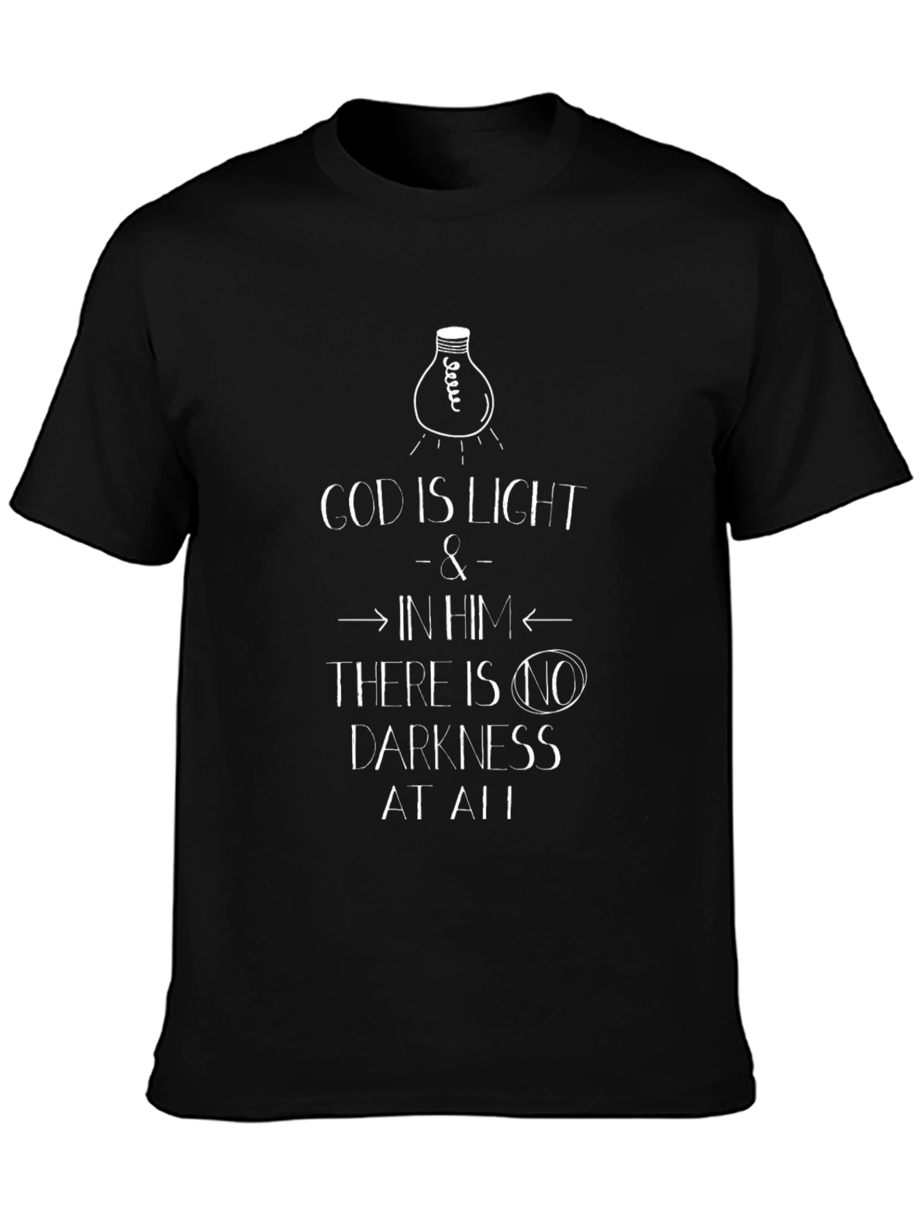 God Is Light Graphic T-Shirt - Black