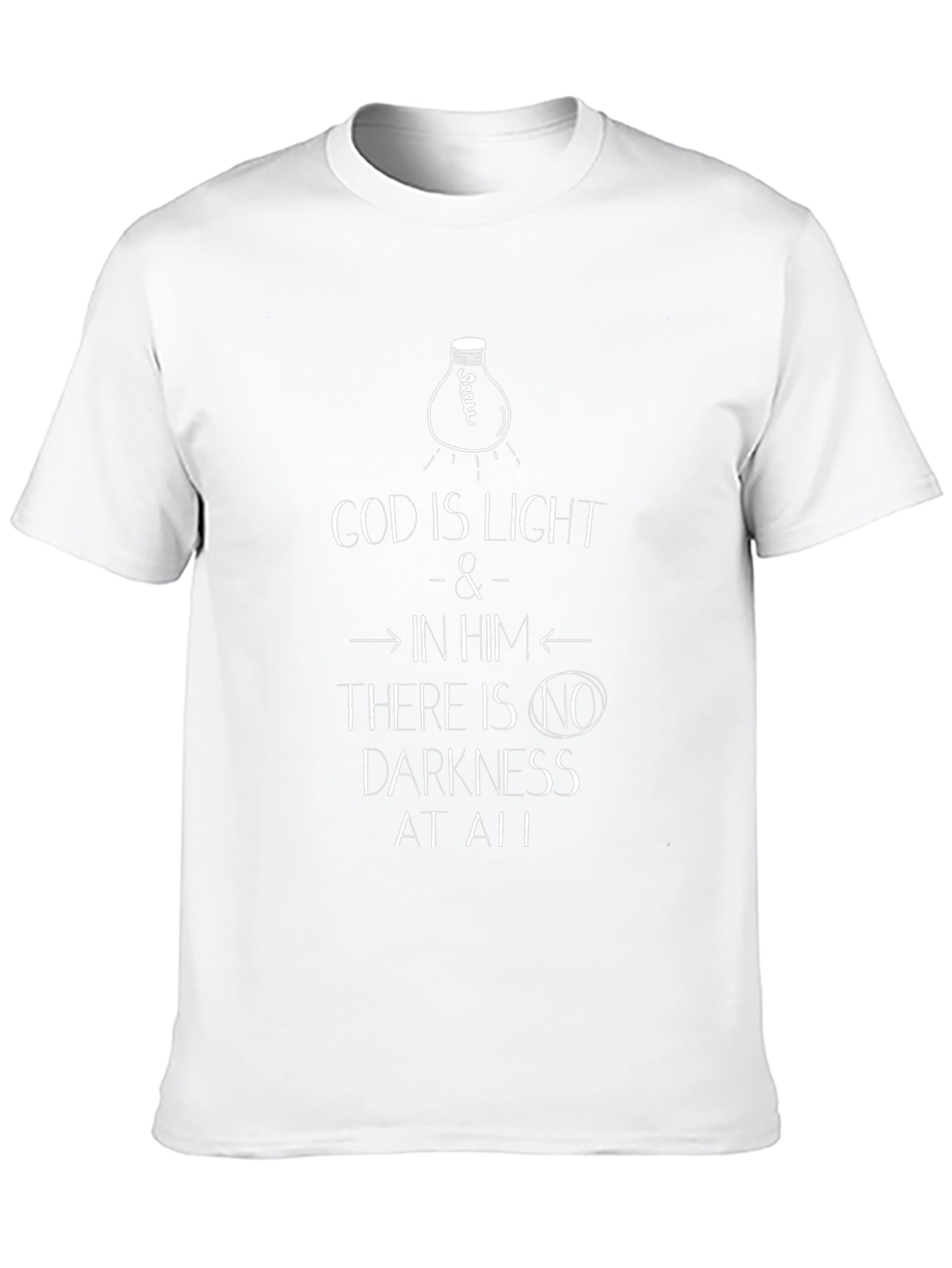 God Is Light Graphic T-Shirt - Black