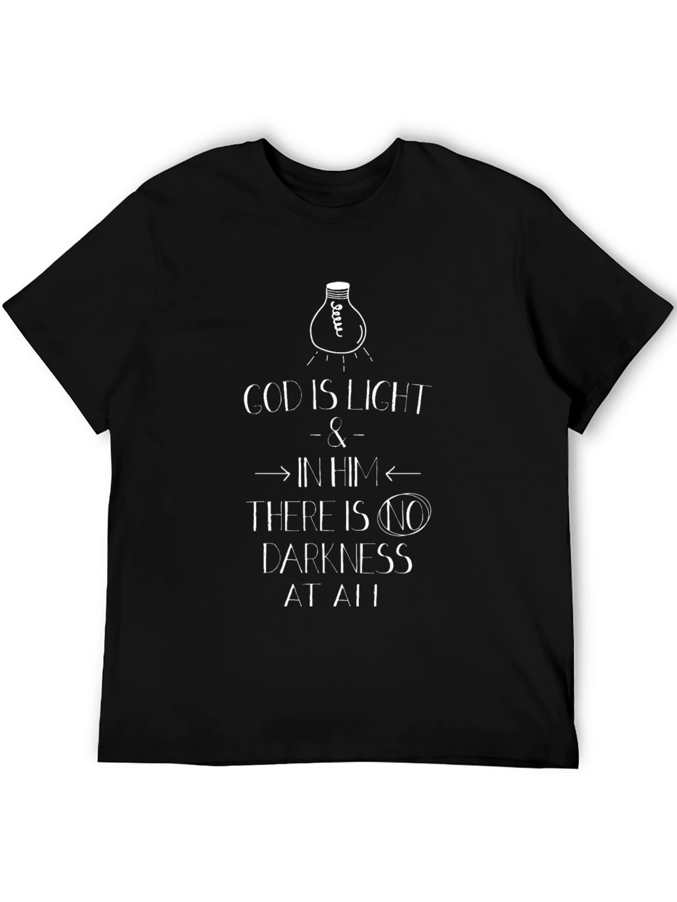 God Is Light Graphic T-Shirt - Black