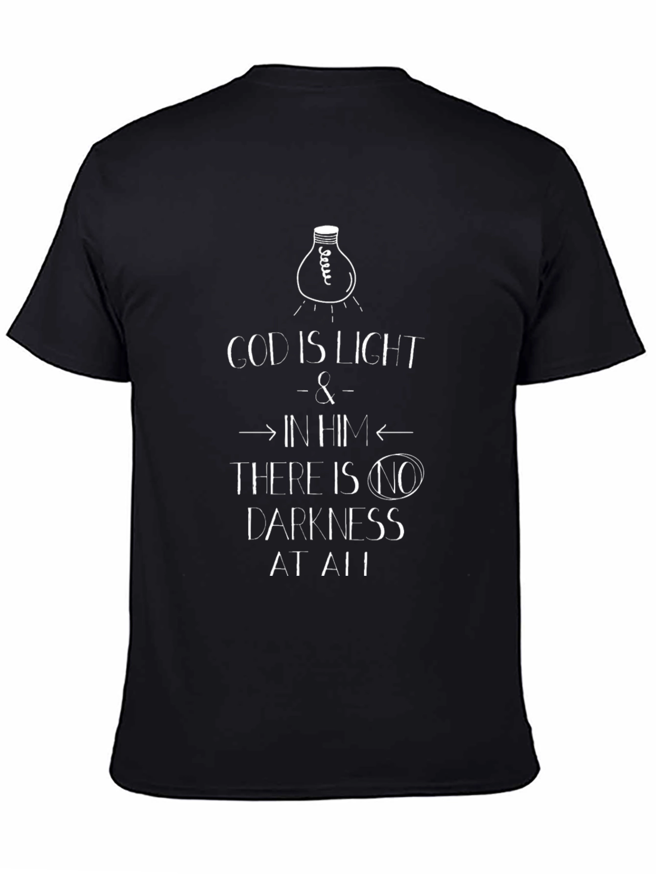 God Is Light Graphic T-Shirt - Black