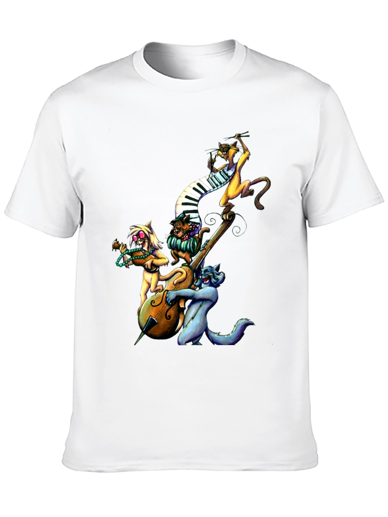 Cool Cats Jazz Band Black T-Shirt