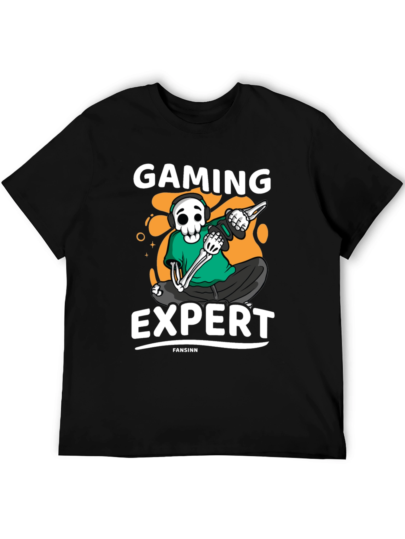 Gaming Expert Skeleton Graphic Tee - Black