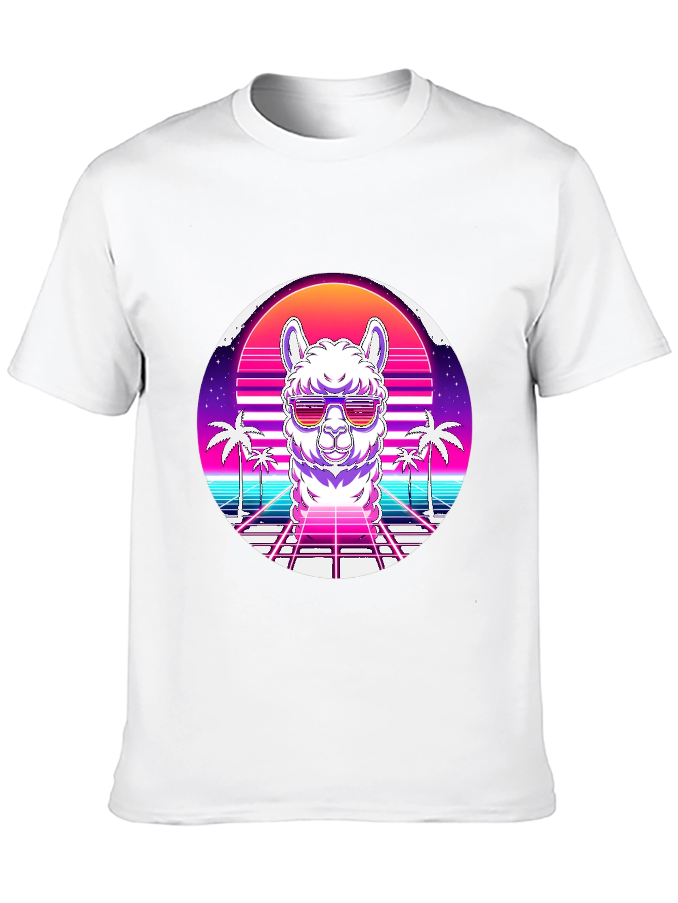 Retro Alpaca Graphic Tee - Cool & Unique Design