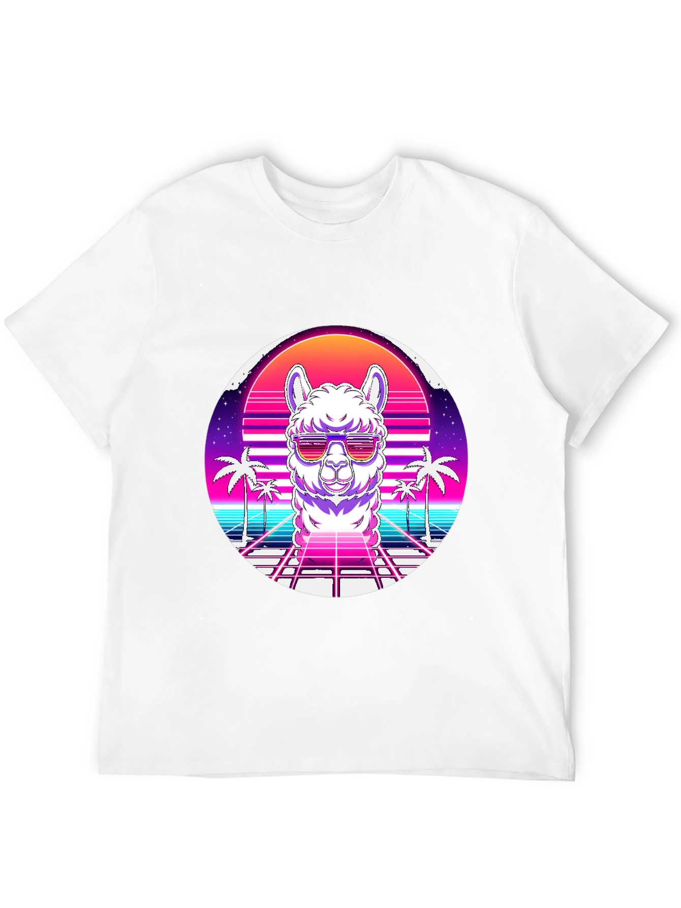 Retro Alpaca Graphic Tee - Cool & Unique Design