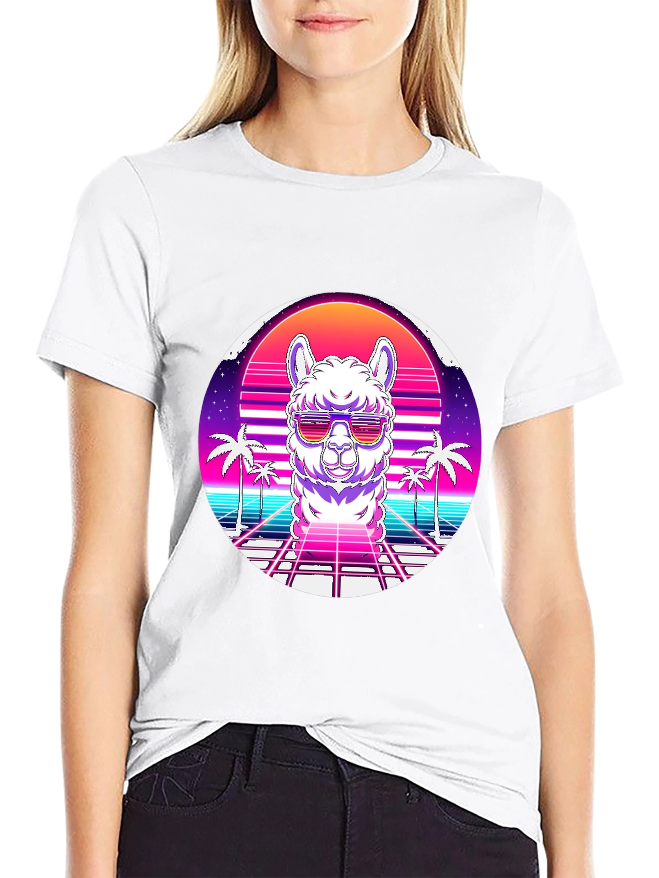 Retro Alpaca Graphic Tee - Cool & Unique Design