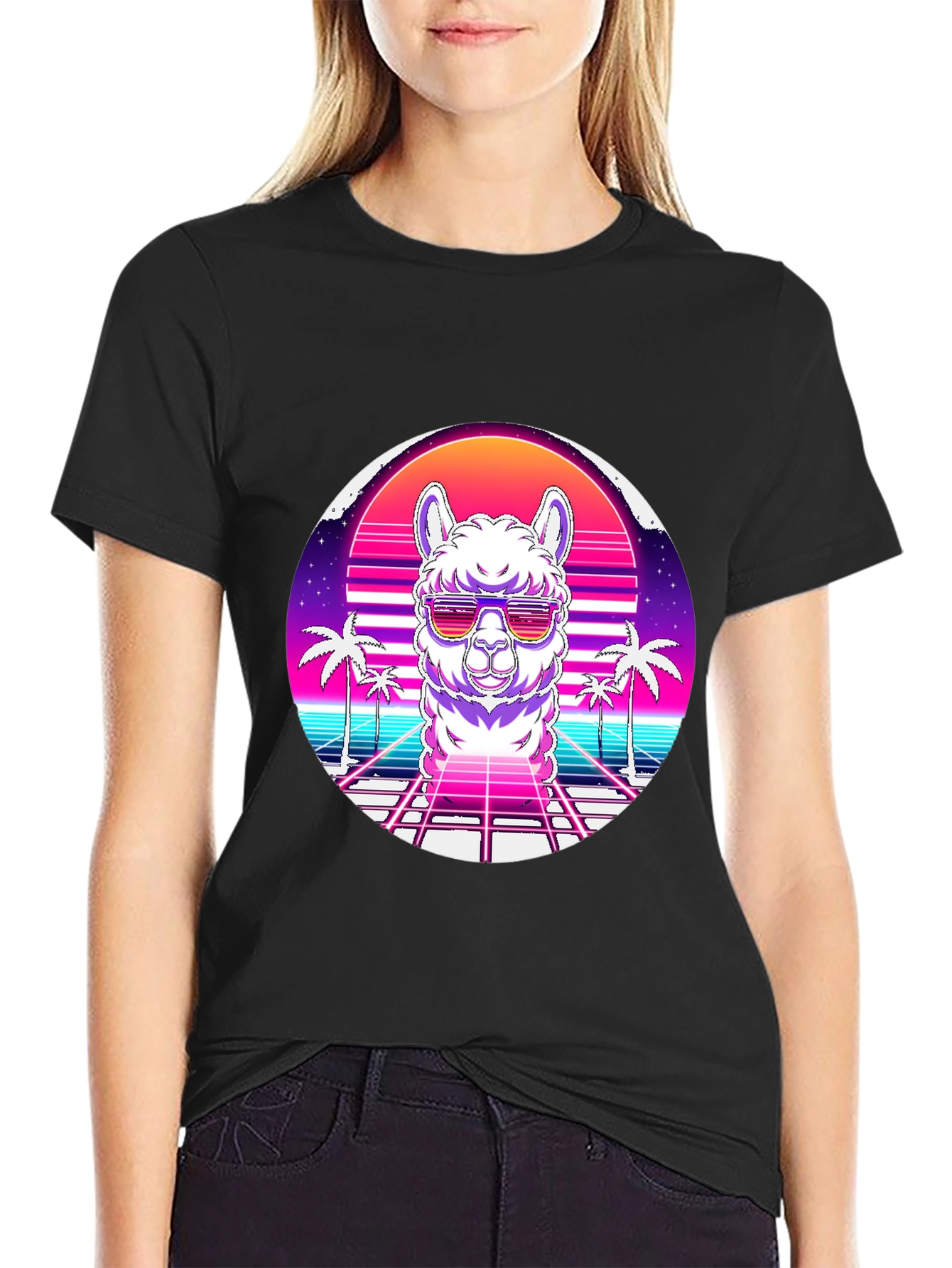 Retro Alpaca Graphic Tee - Cool & Unique Design