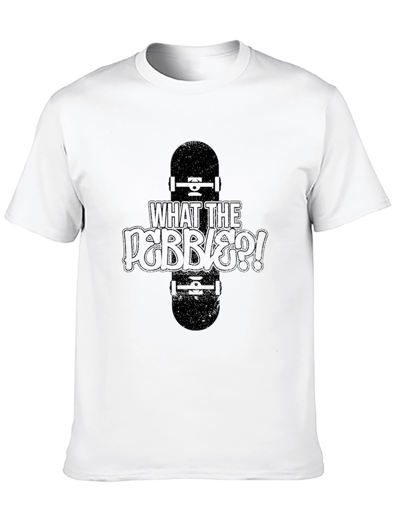 Skateboarding T-Shirt - What The Pebbles?! Streetwear Tee