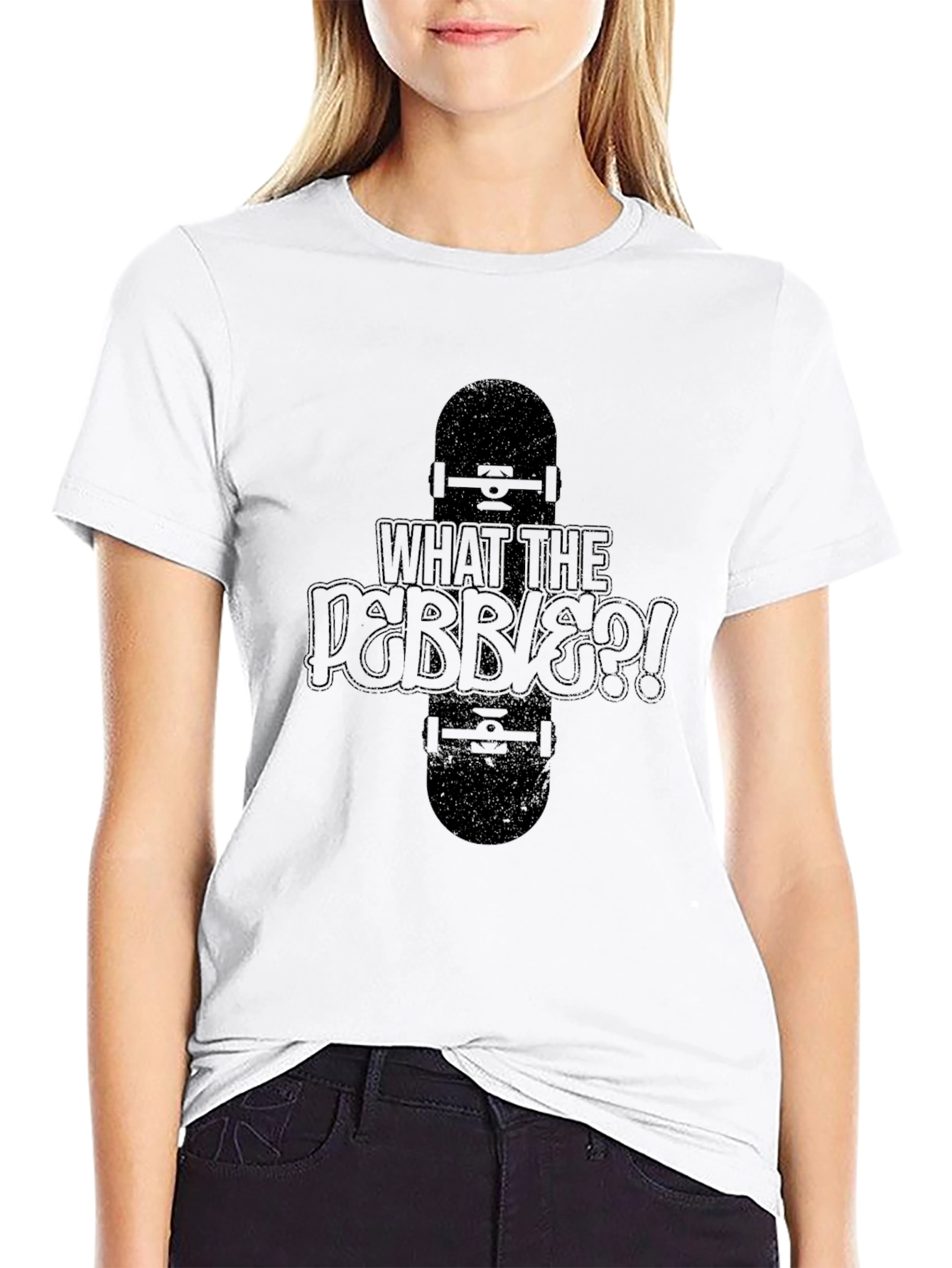 Skateboarding T-Shirt - What The Pebbles?! Streetwear Tee
