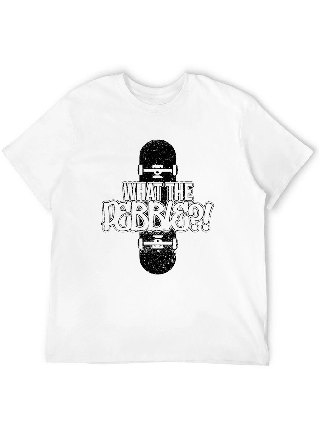 Skateboarding T-Shirt - What The Pebbles?! Streetwear Tee