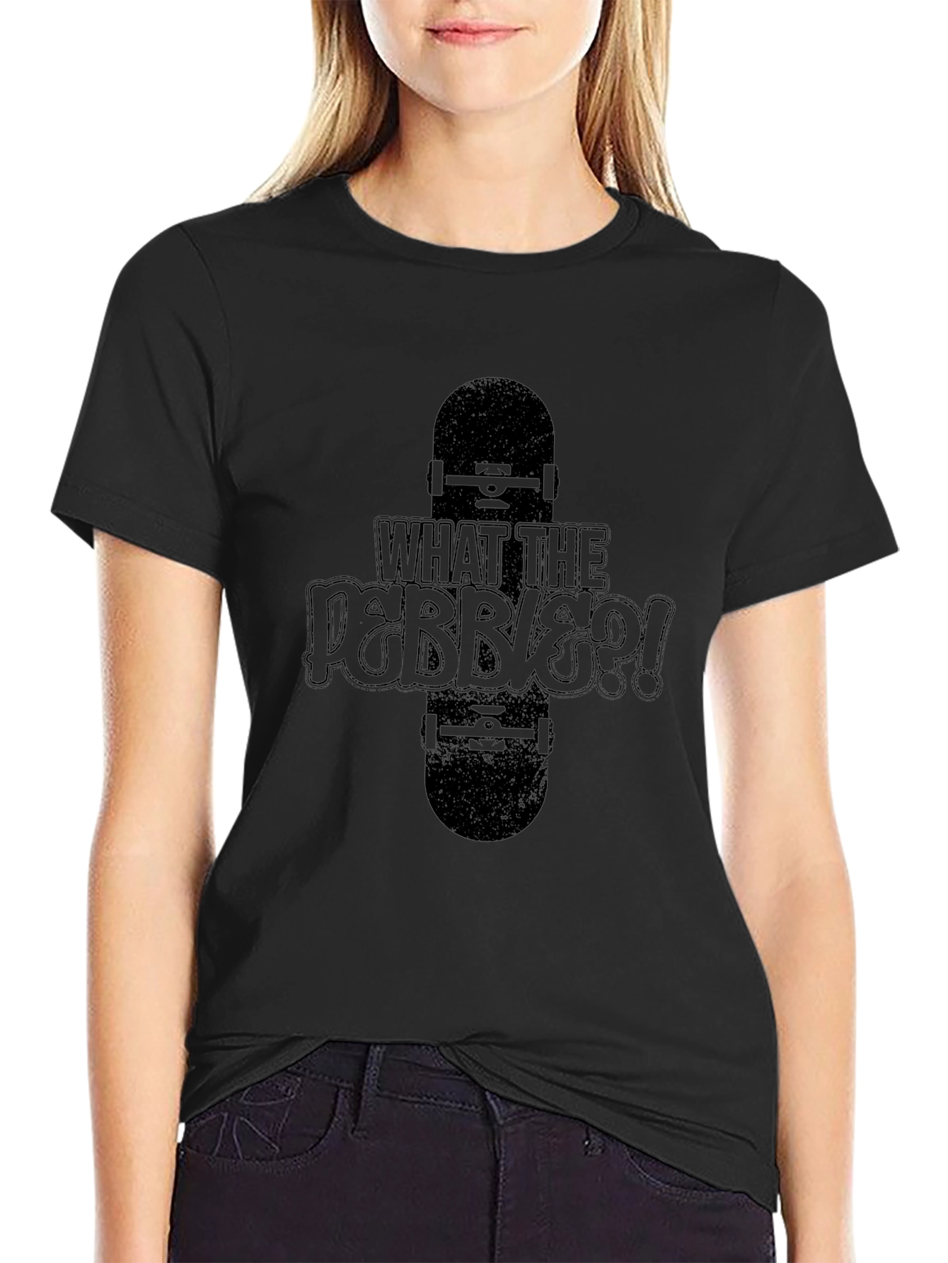 Skateboarding T-Shirt - What The Pebbles?! Streetwear Tee