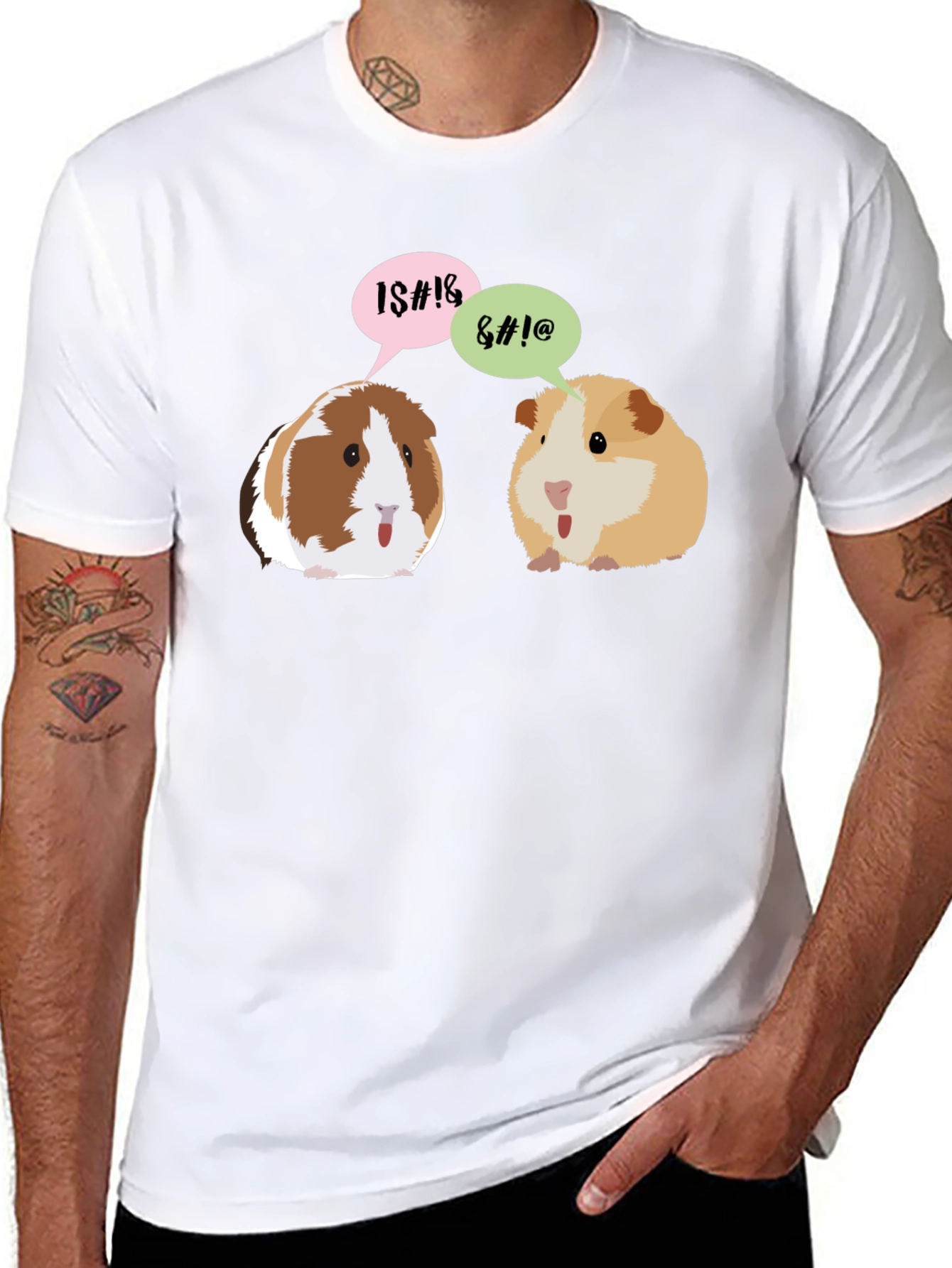 Funny Guinea Pig T-Shirt - Cartoon Rodent Tee