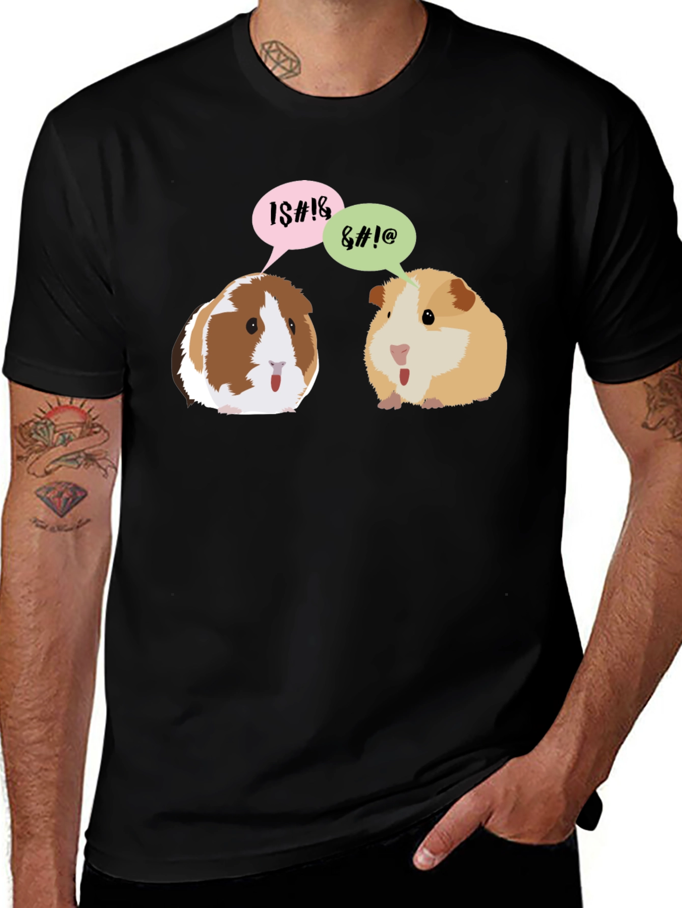 Funny Guinea Pig T-Shirt - Cartoon Rodent Tee