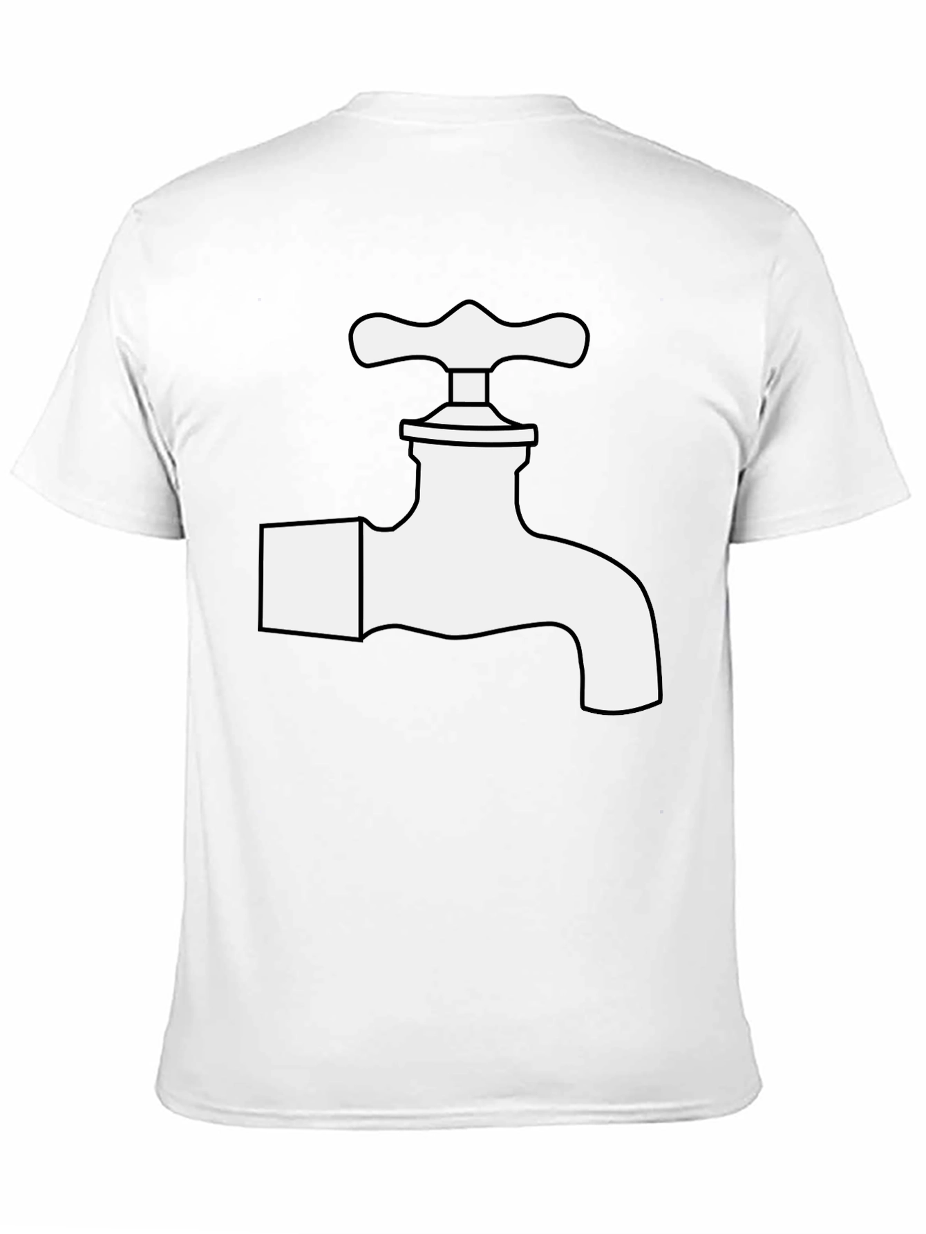 Faucet Graphic Tee - Black Cotton Blend T-Shirt