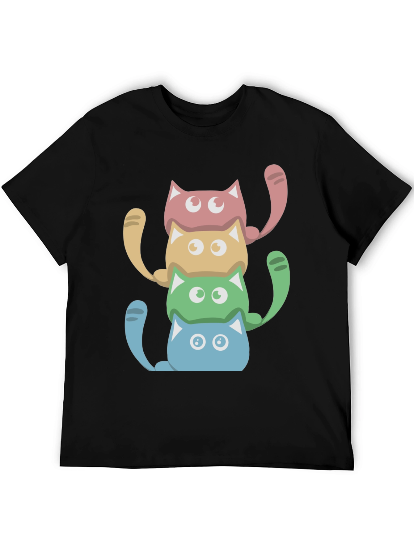 Stacked Cats Graphic Tee - Fun & Unique Design
