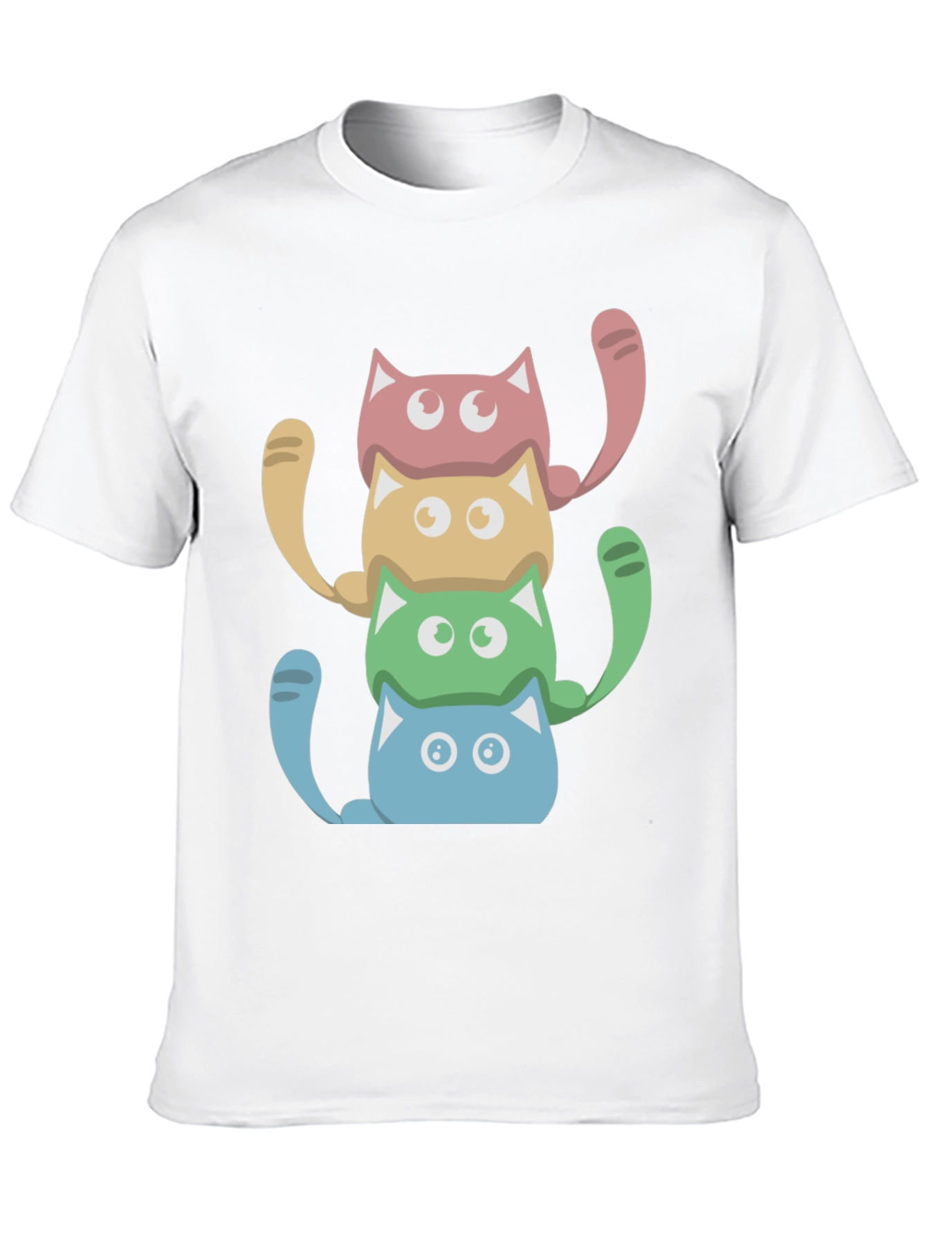 Stacked Cats Graphic Tee - Fun & Unique Design