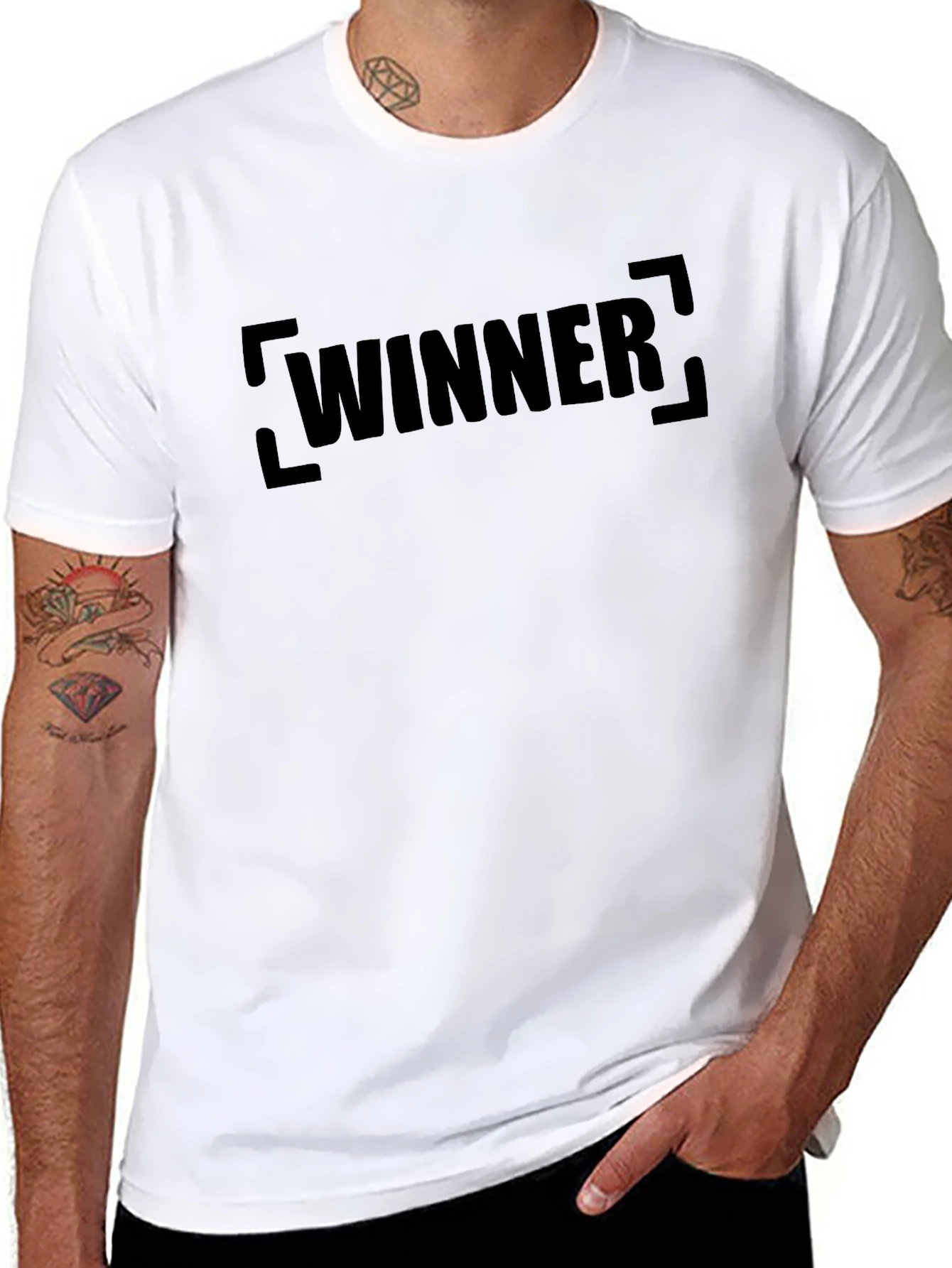 WINNER Graphic Tee - Black Cotton T-Shirt