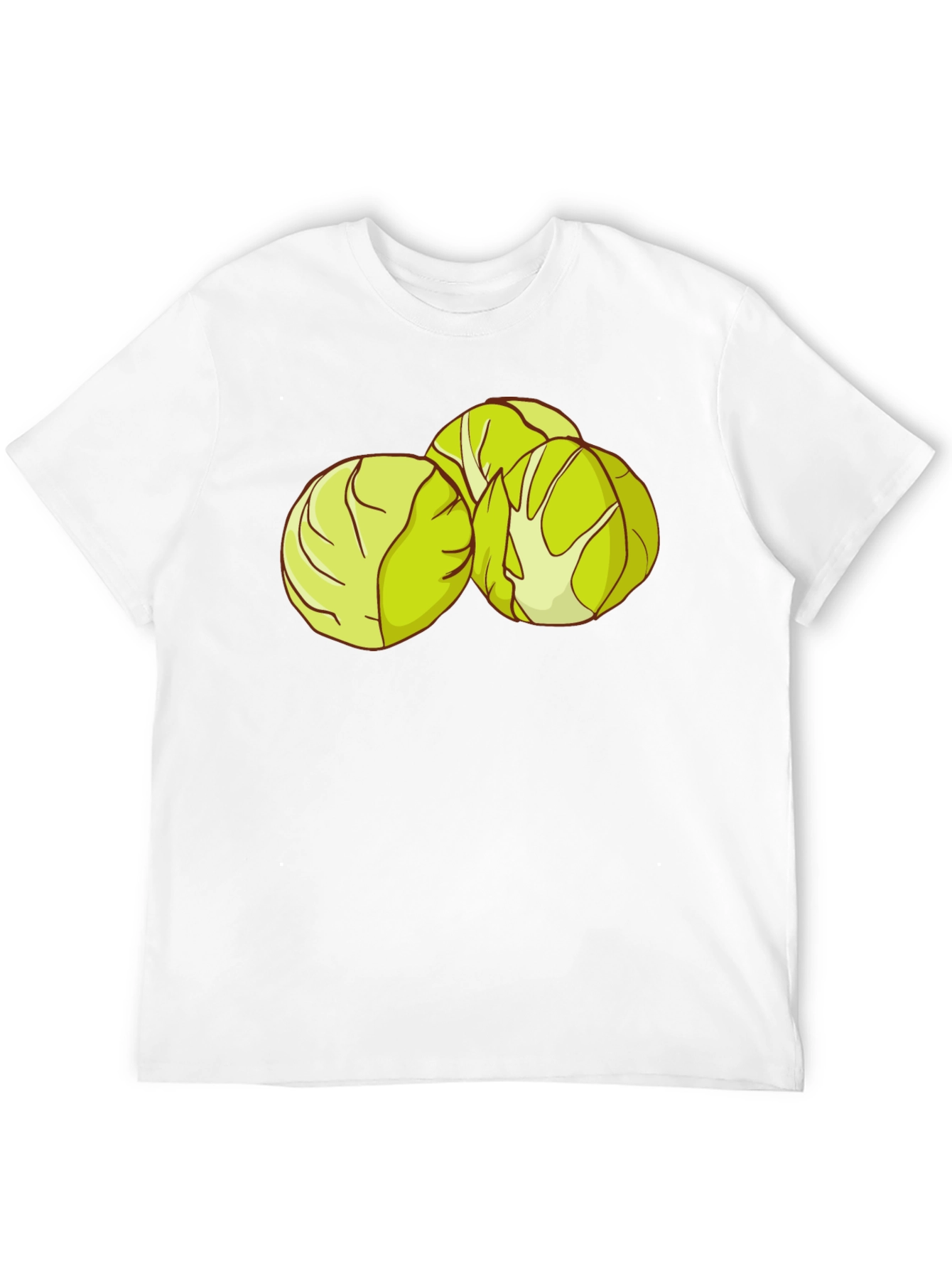 Brussels Sprouts Graphic Tee - Black Cotton T-Shirt