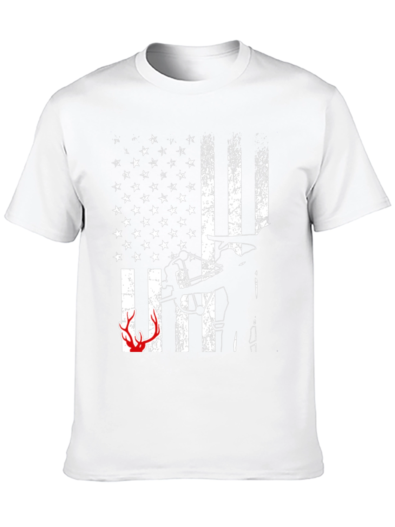 American Flag Bow Hunter T-Shirt - Deer Hunting Tee