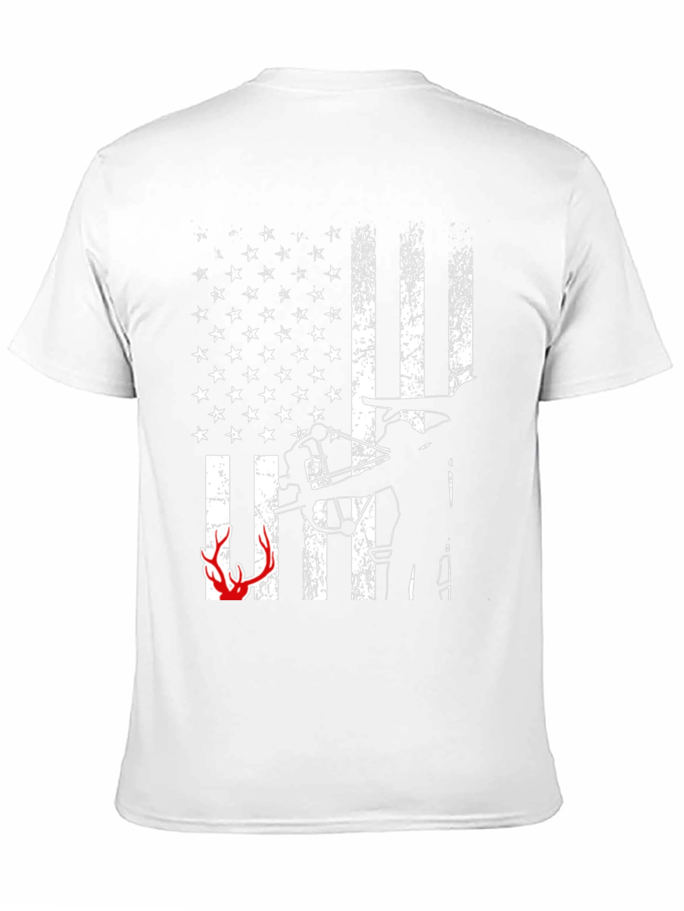 American Flag Bow Hunter T-Shirt - Deer Hunting Tee