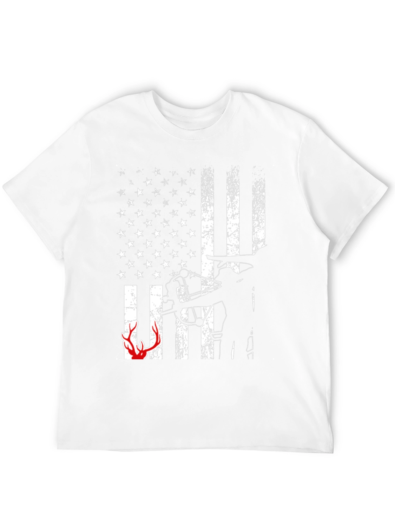 American Flag Bow Hunter T-Shirt - Deer Hunting Tee