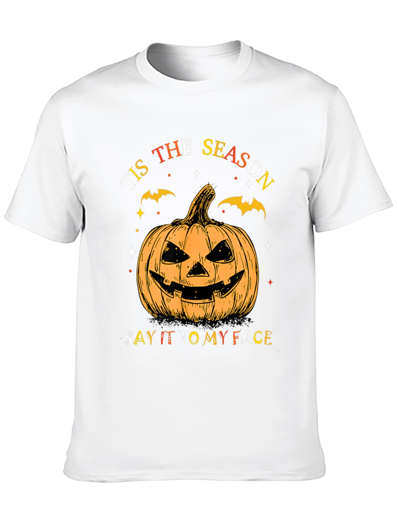Tis The Season Halloween Pumpkin Face T-Shirt