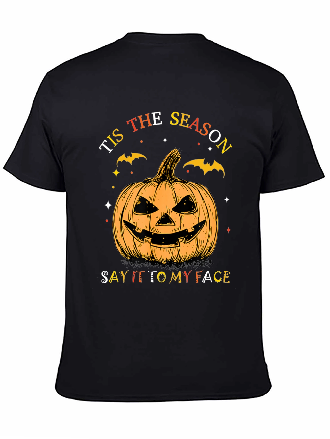 Tis The Season Halloween Pumpkin Face T-Shirt