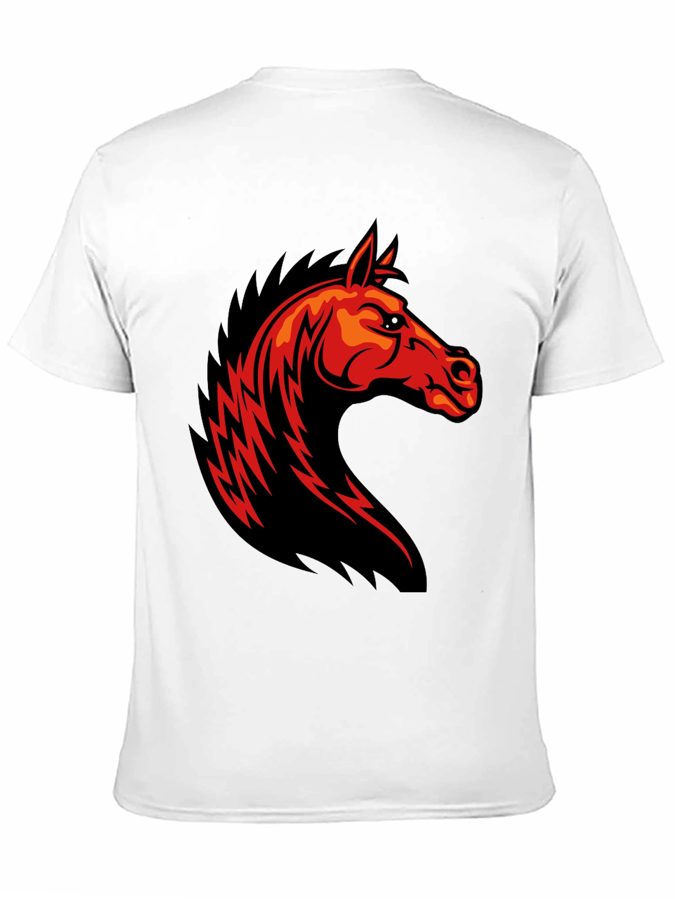 Fiery Horse Graphic T-Shirt - Black