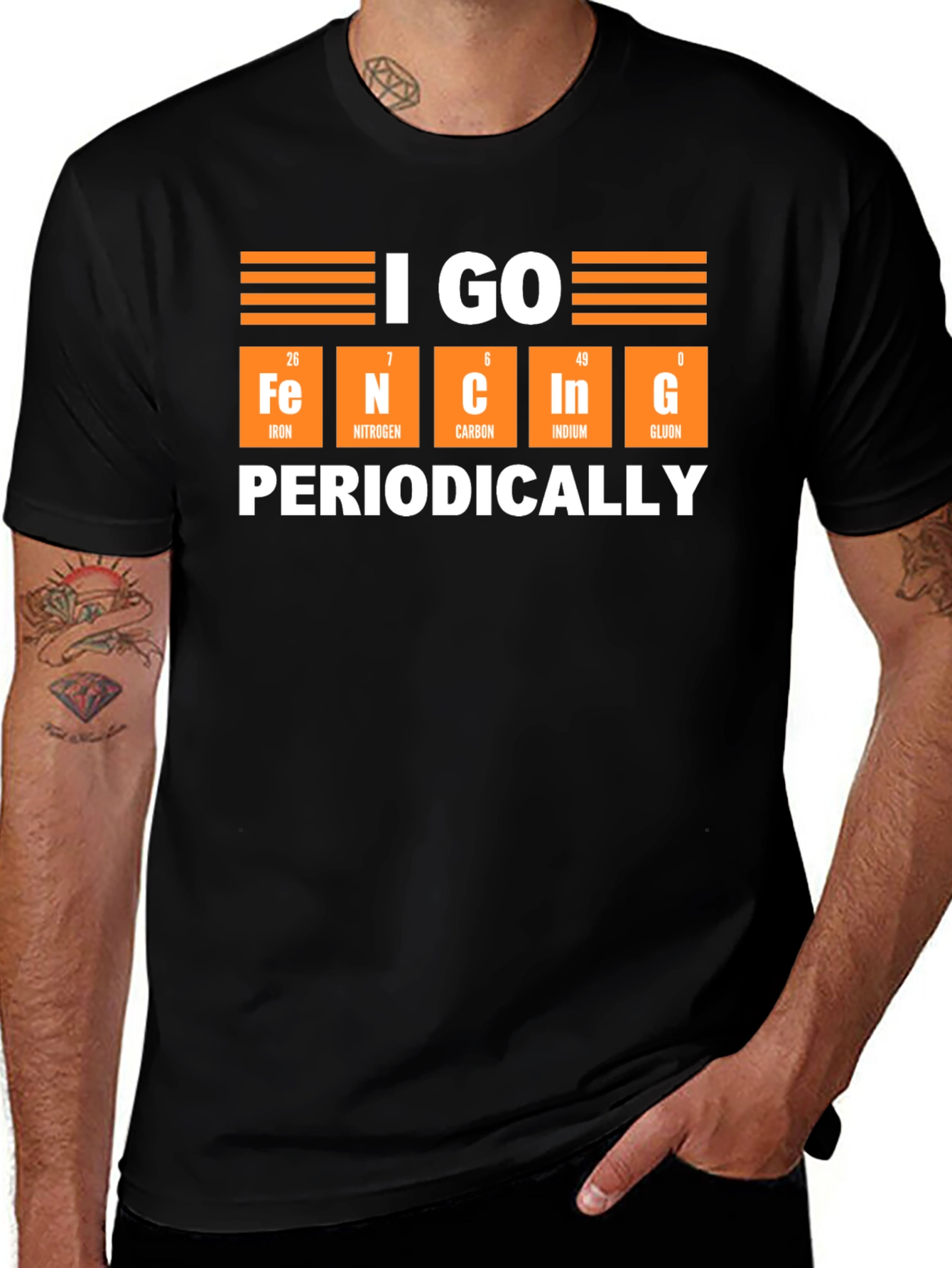 Fencing Periodically T-Shirt: Science Puns Sports