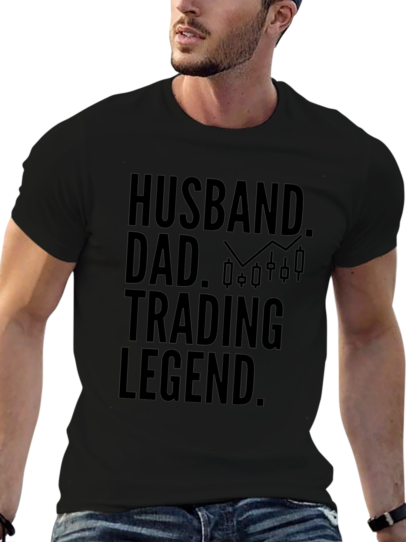 Husband Dad Trading Legend Graphic Tee