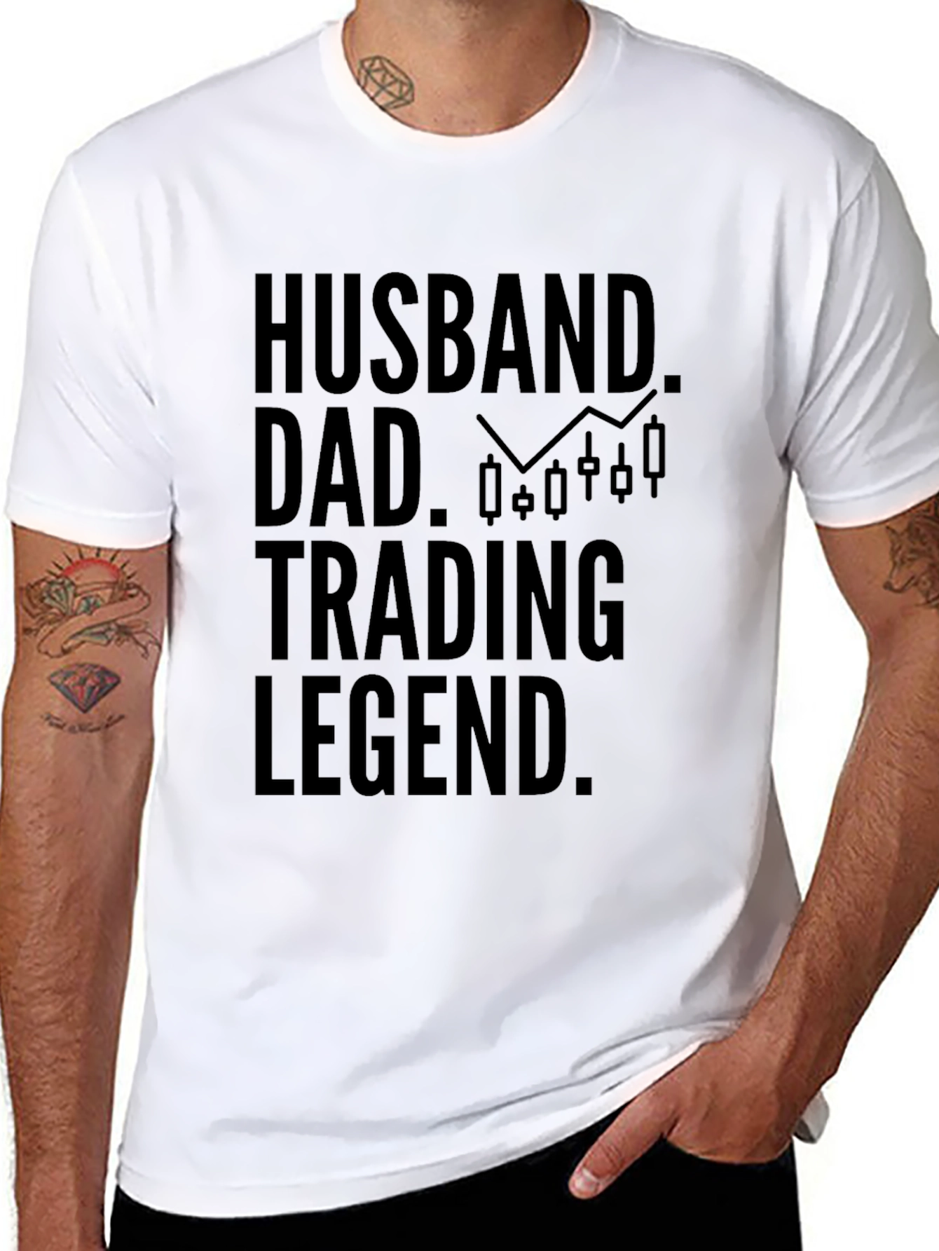 Husband Dad Trading Legend Graphic Tee