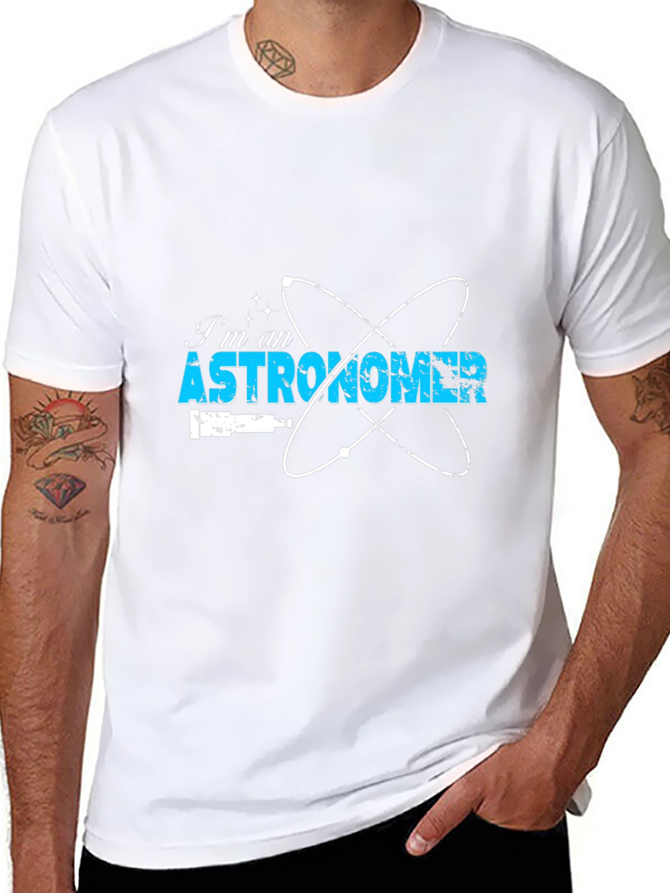 Astronomer Graphic Print Black T-Shirt