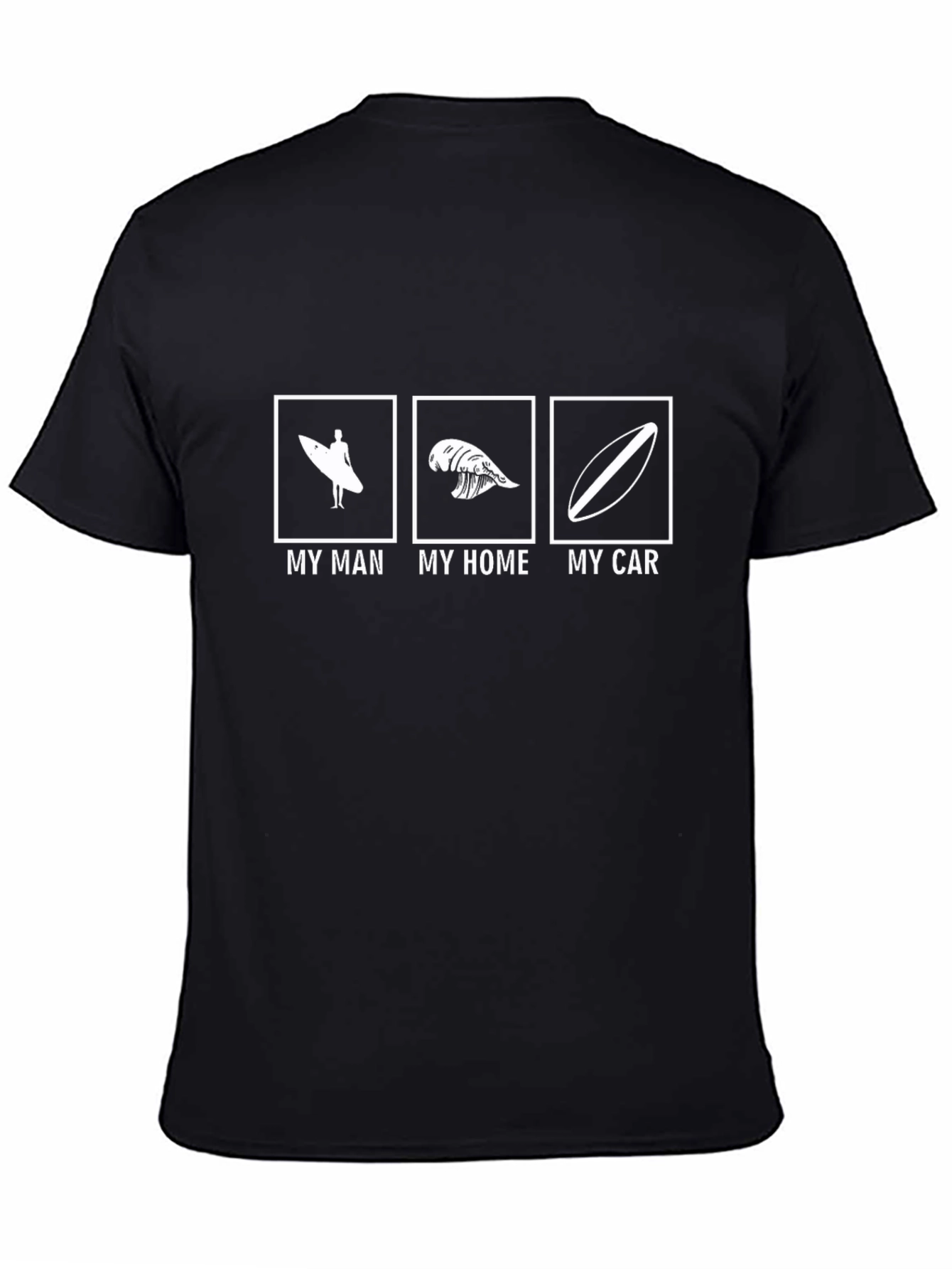 Surfer Life Black T-Shirt - My Man Home Car