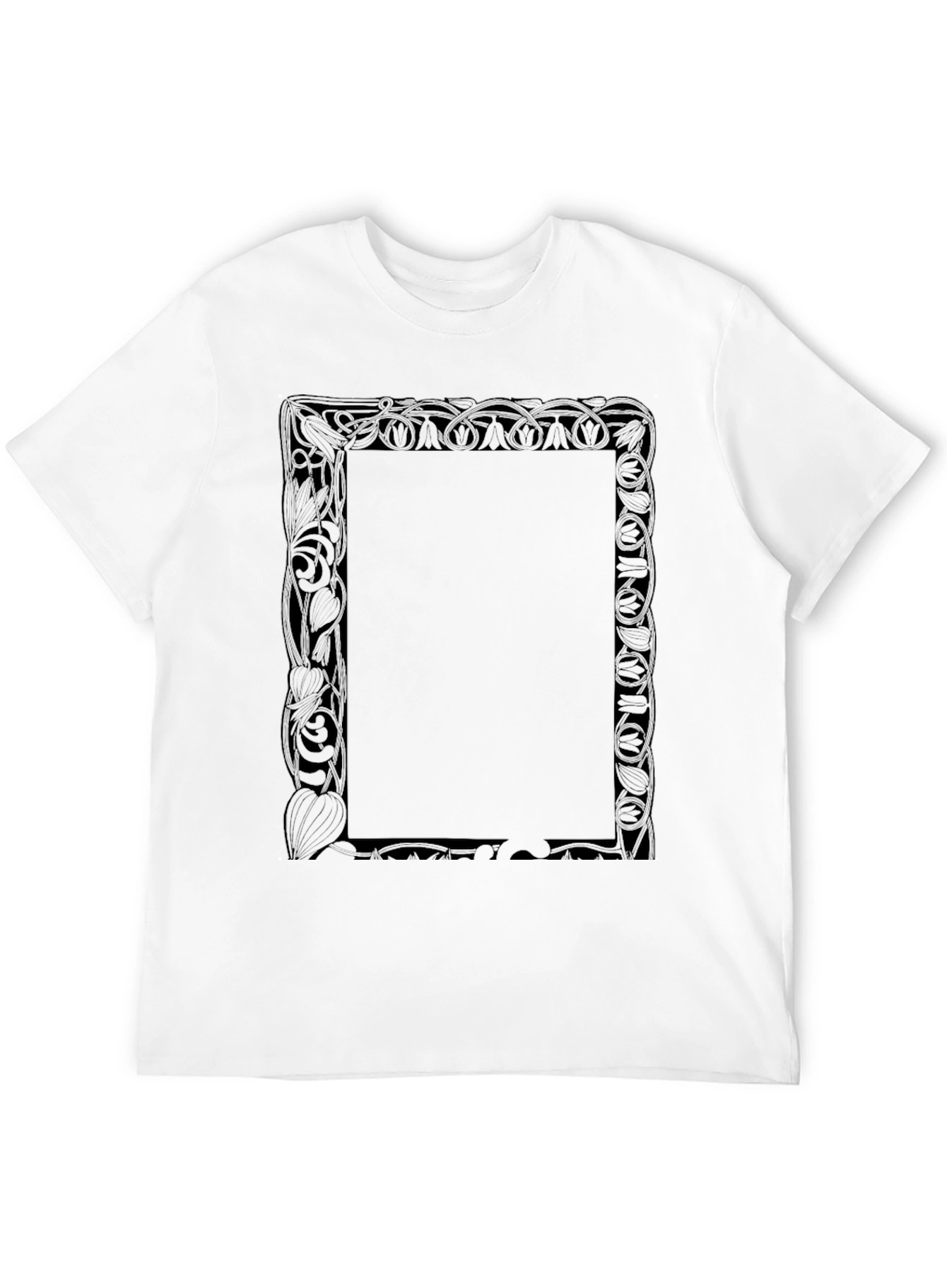 Modern Art Nouveau Black Graphic Tee