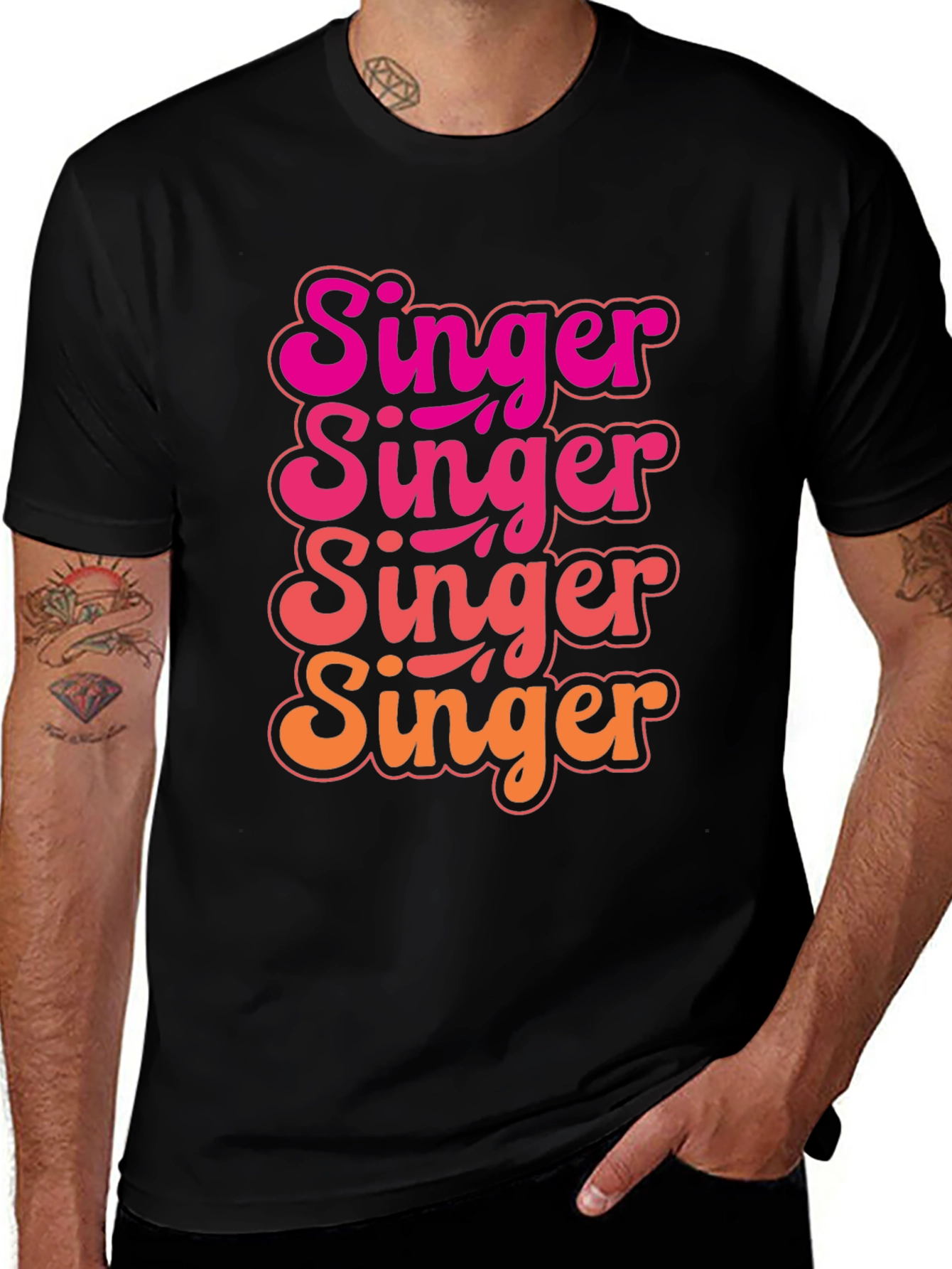 Singer Graphic Tee - Retro Inspired Black T-Shirt
