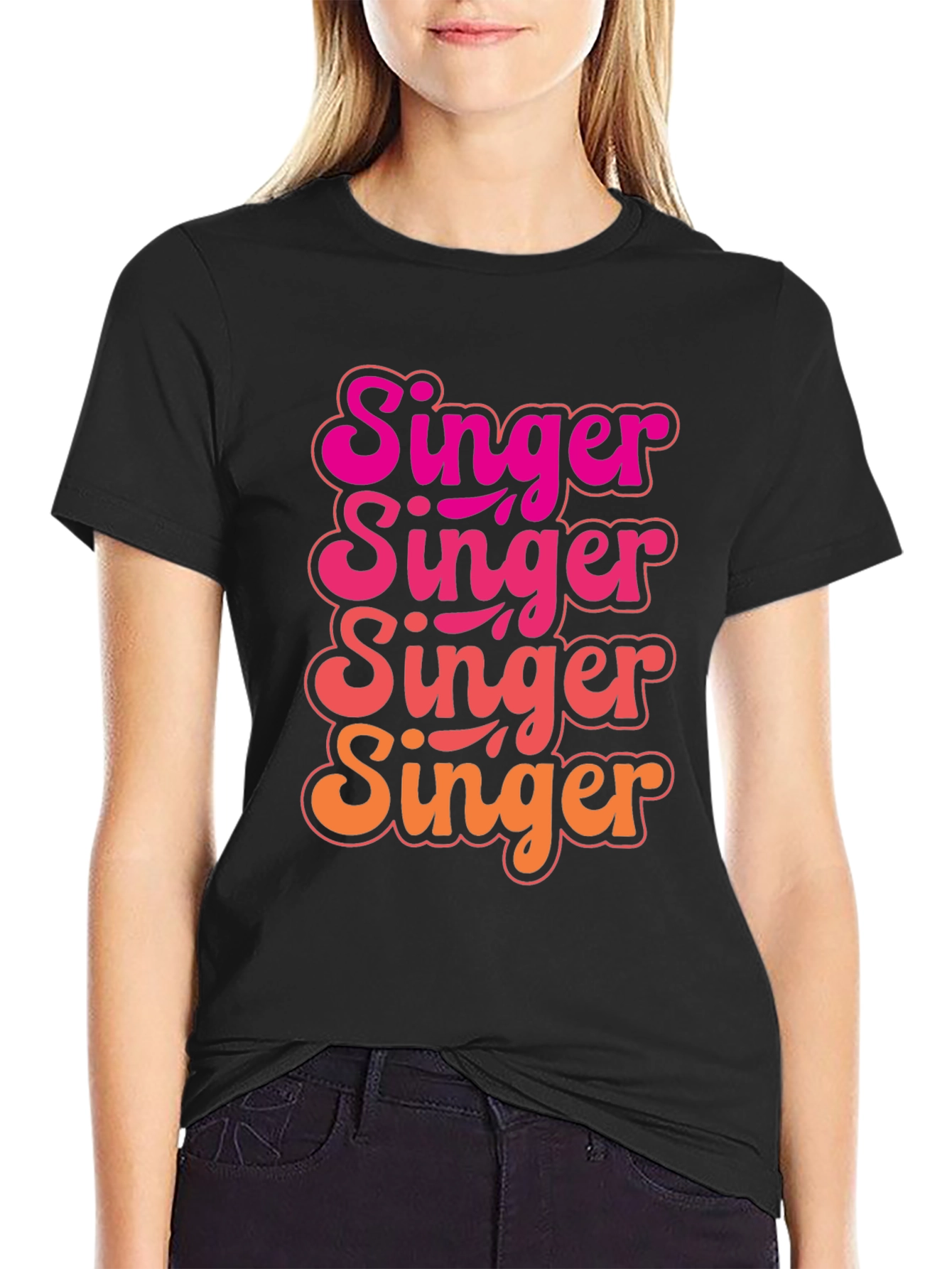 Singer Graphic Tee - Retro Inspired Black T-Shirt