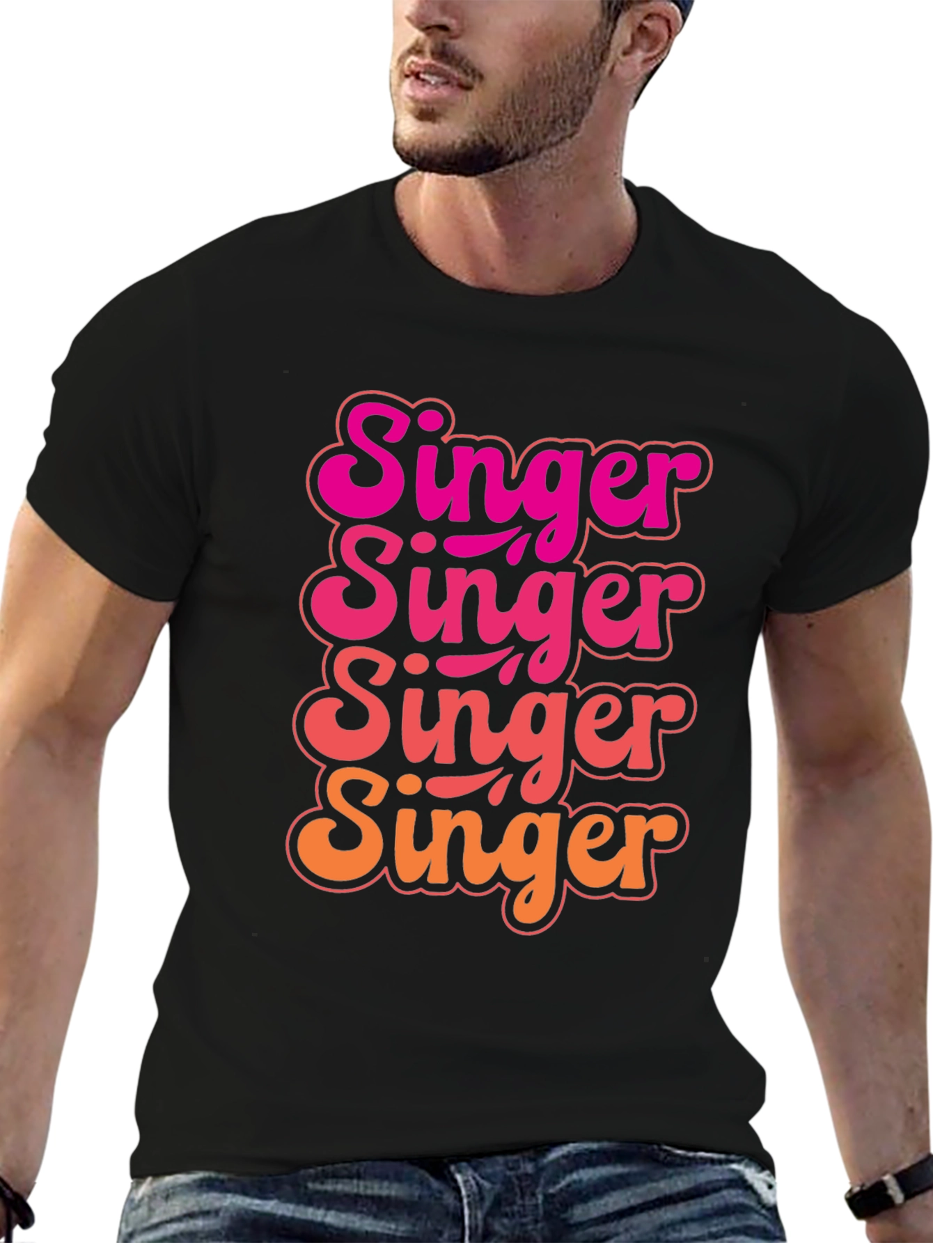 Singer Graphic Tee - Retro Inspired Black T-Shirt