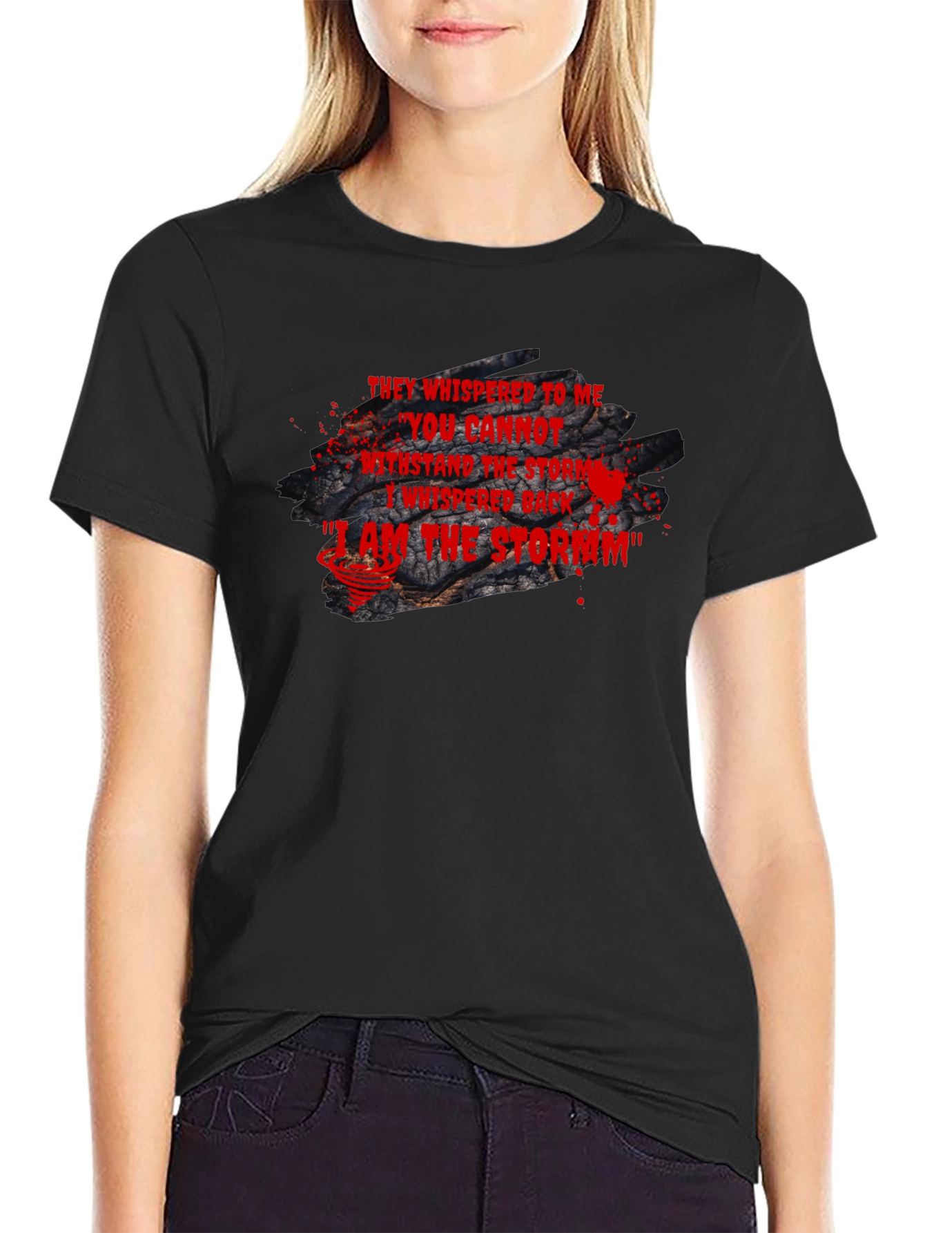 I Am The Storm Statement Black T-Shirt