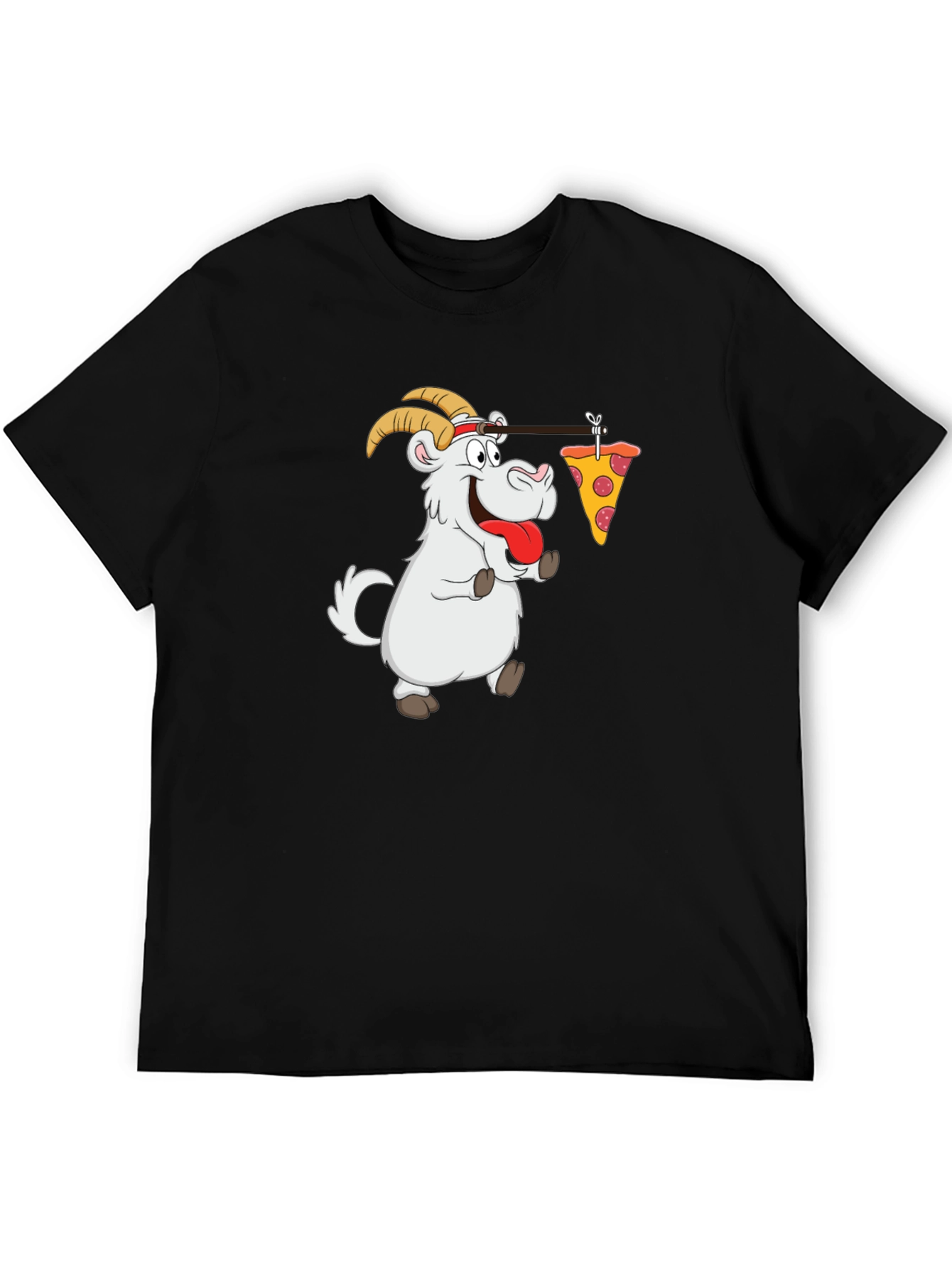 Goat Pizza T-Shirt - Funny Graphic Tee