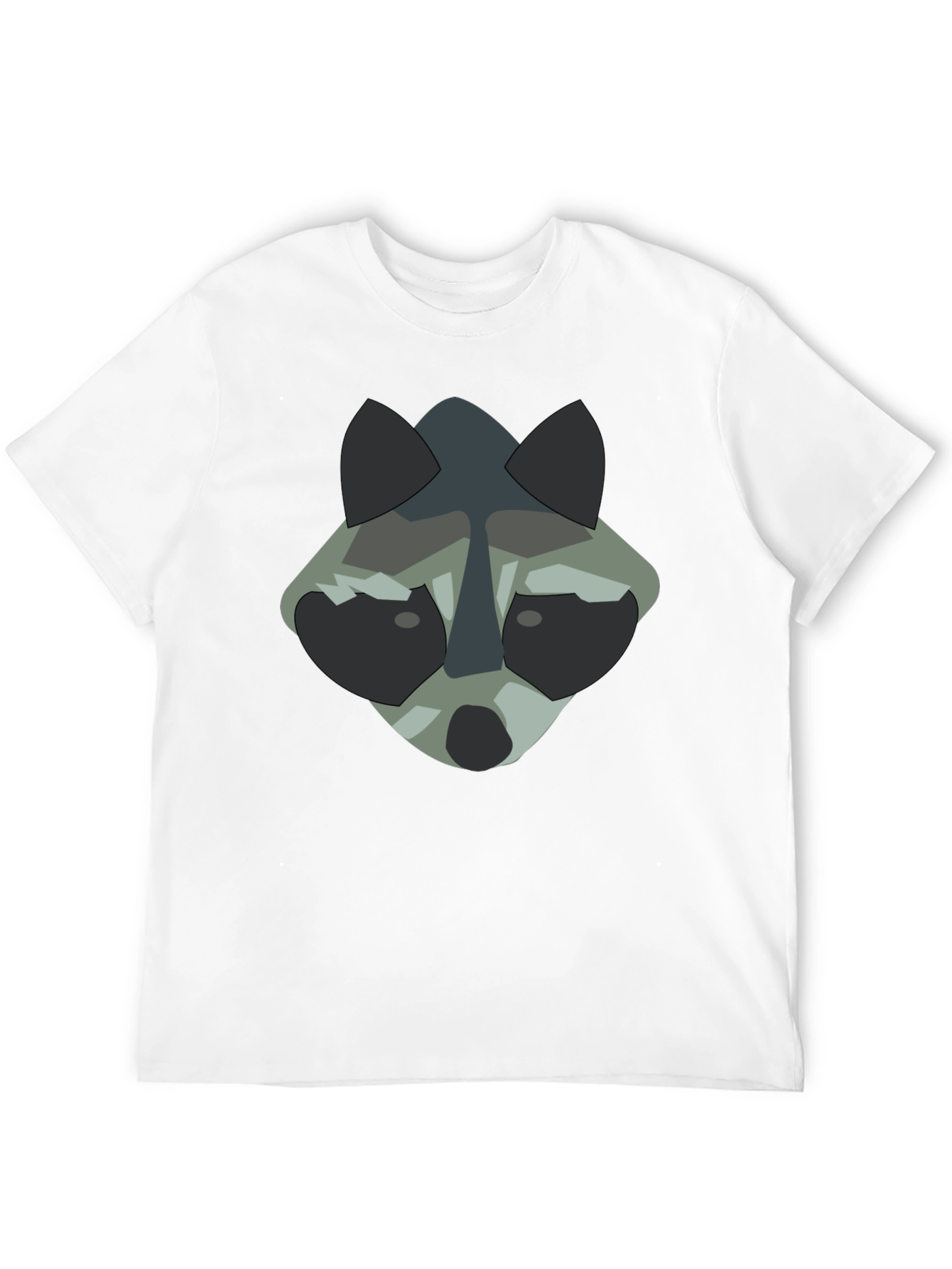 Raccoon Graphic Print Black T-Shirt