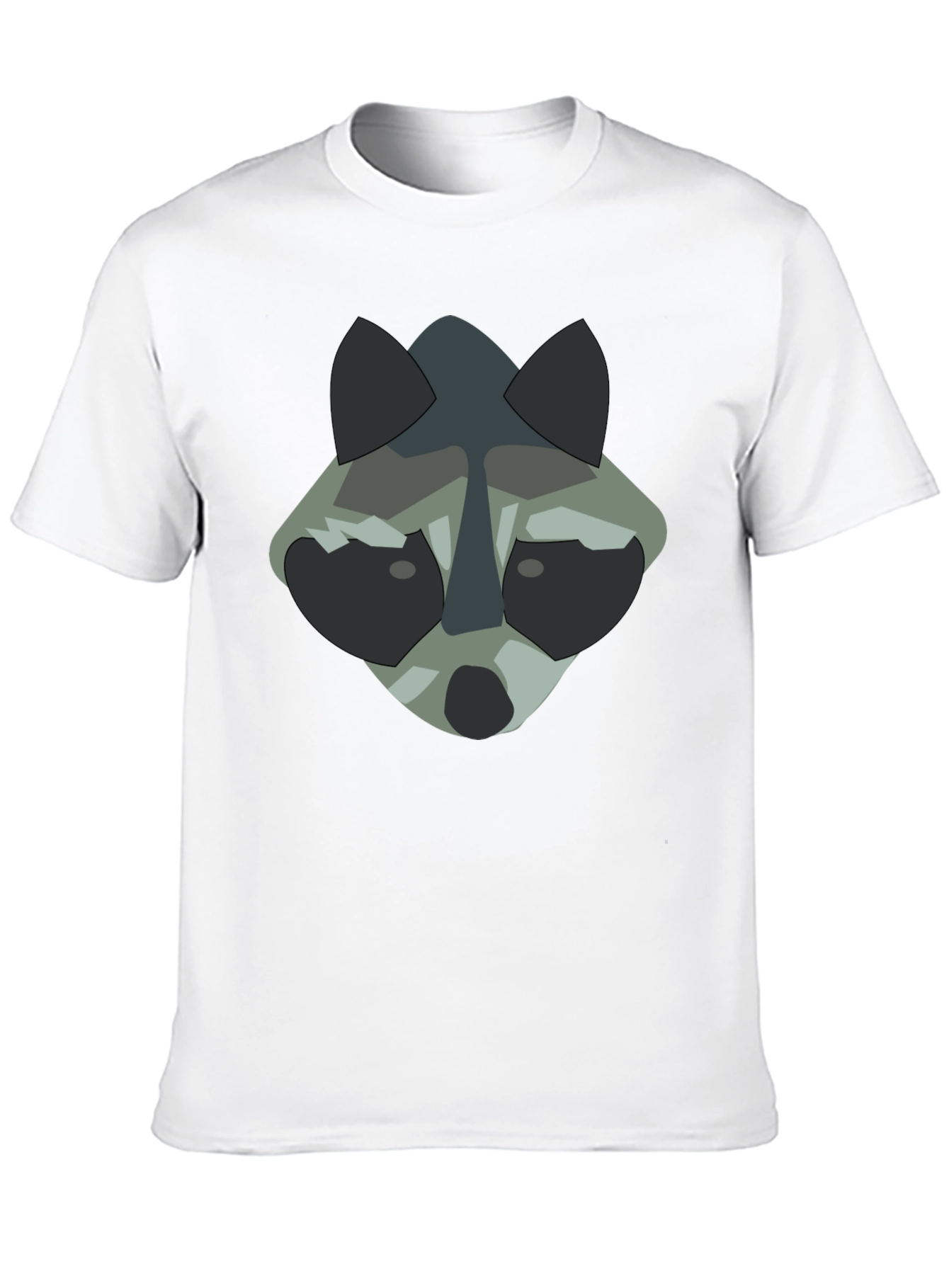 Raccoon Graphic Print Black T-Shirt