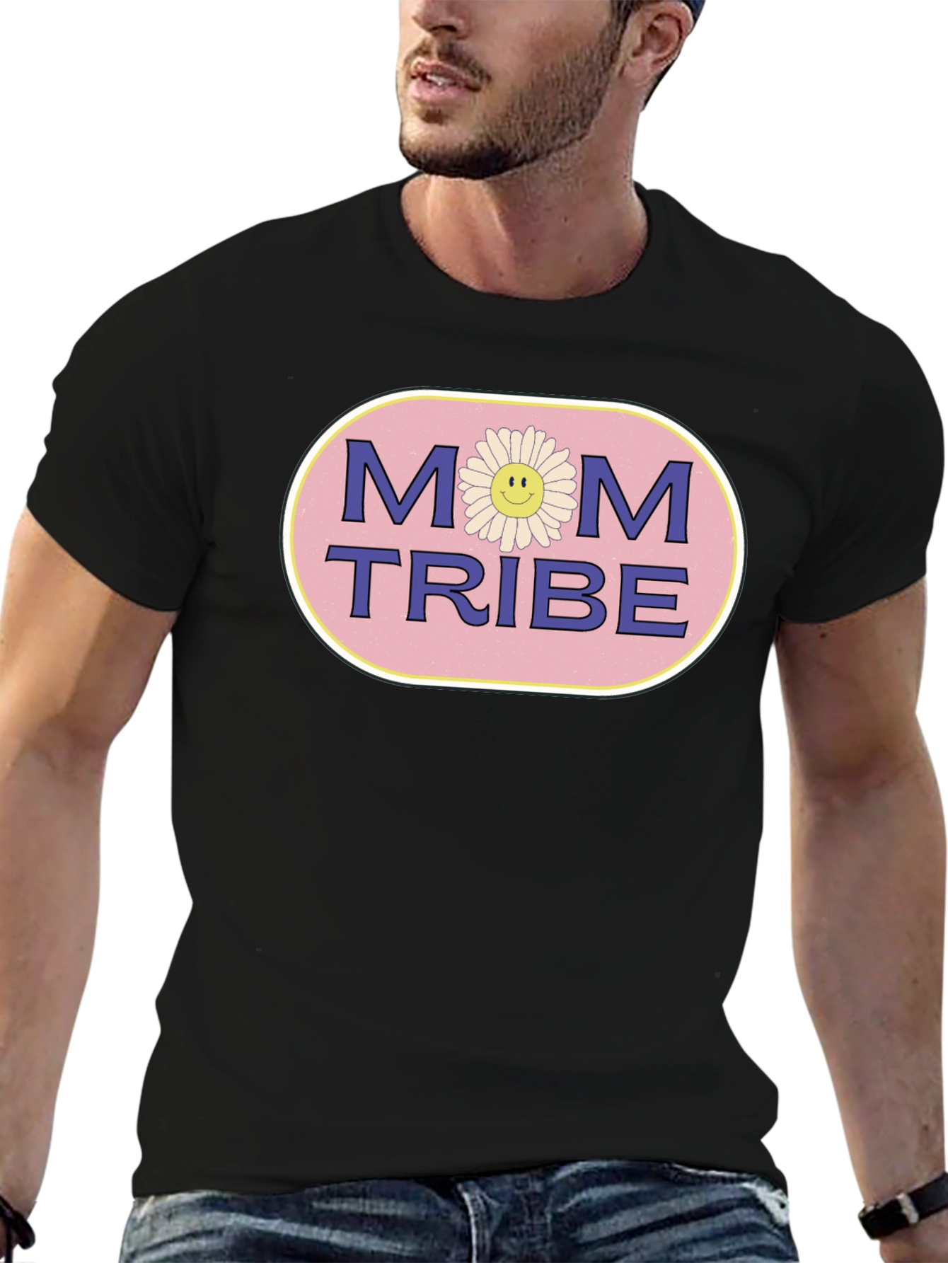 Mom Tribe Graphic Tee - Black Comfort Fit