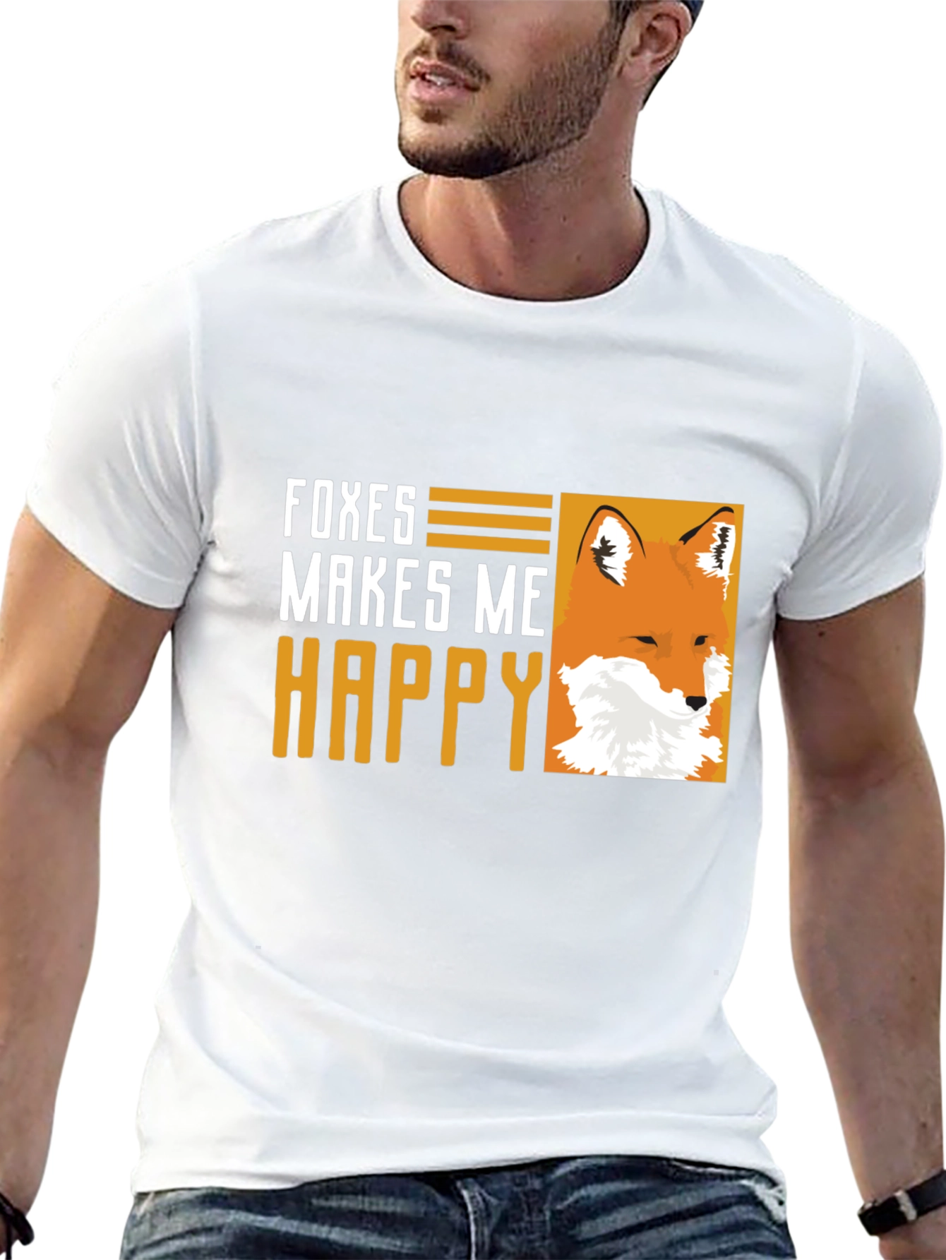 Foxes Make Me Happy Graphic T-Shirt