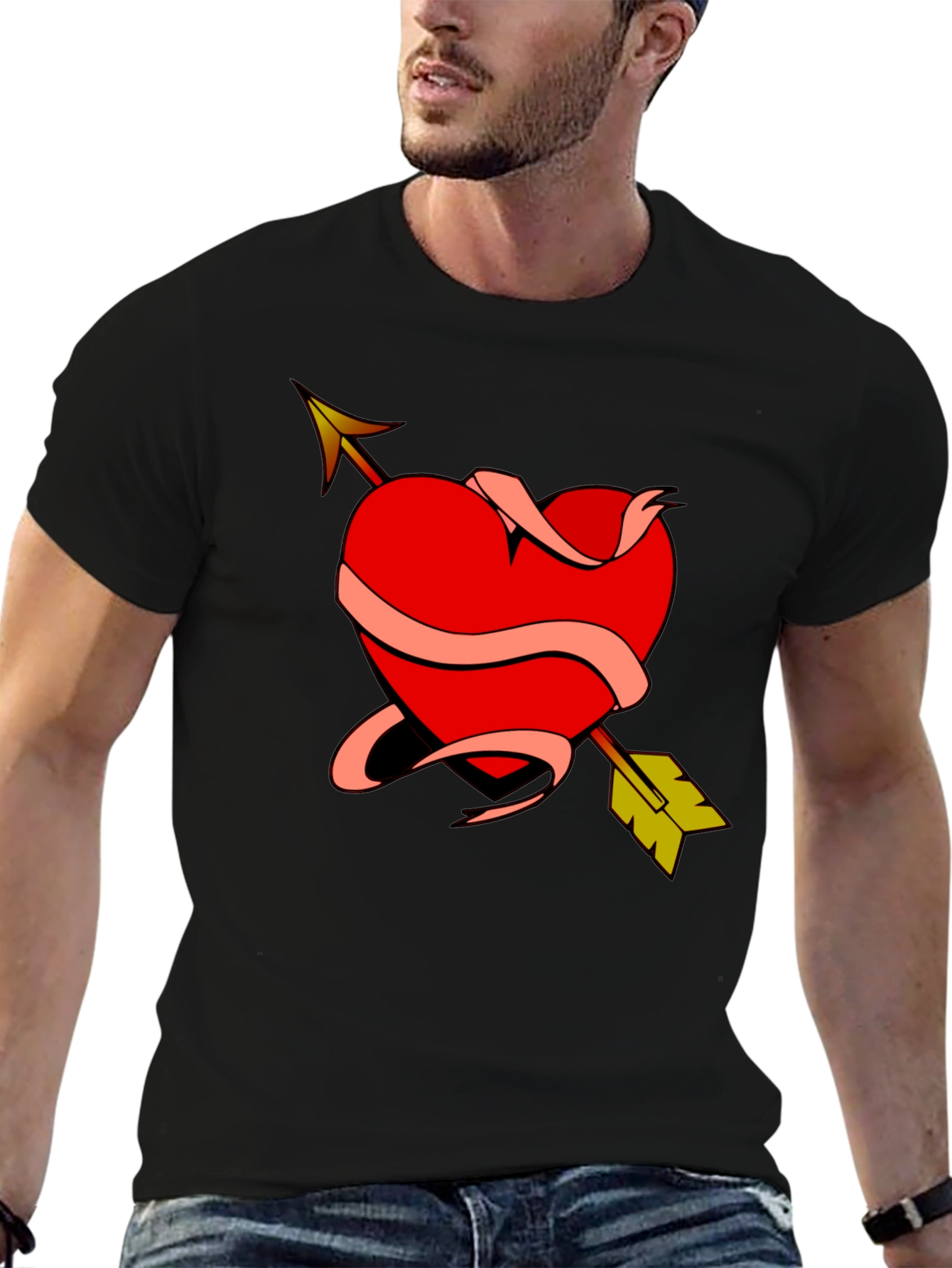 Heart Arrow Graphic T-Shirt - Unique Design