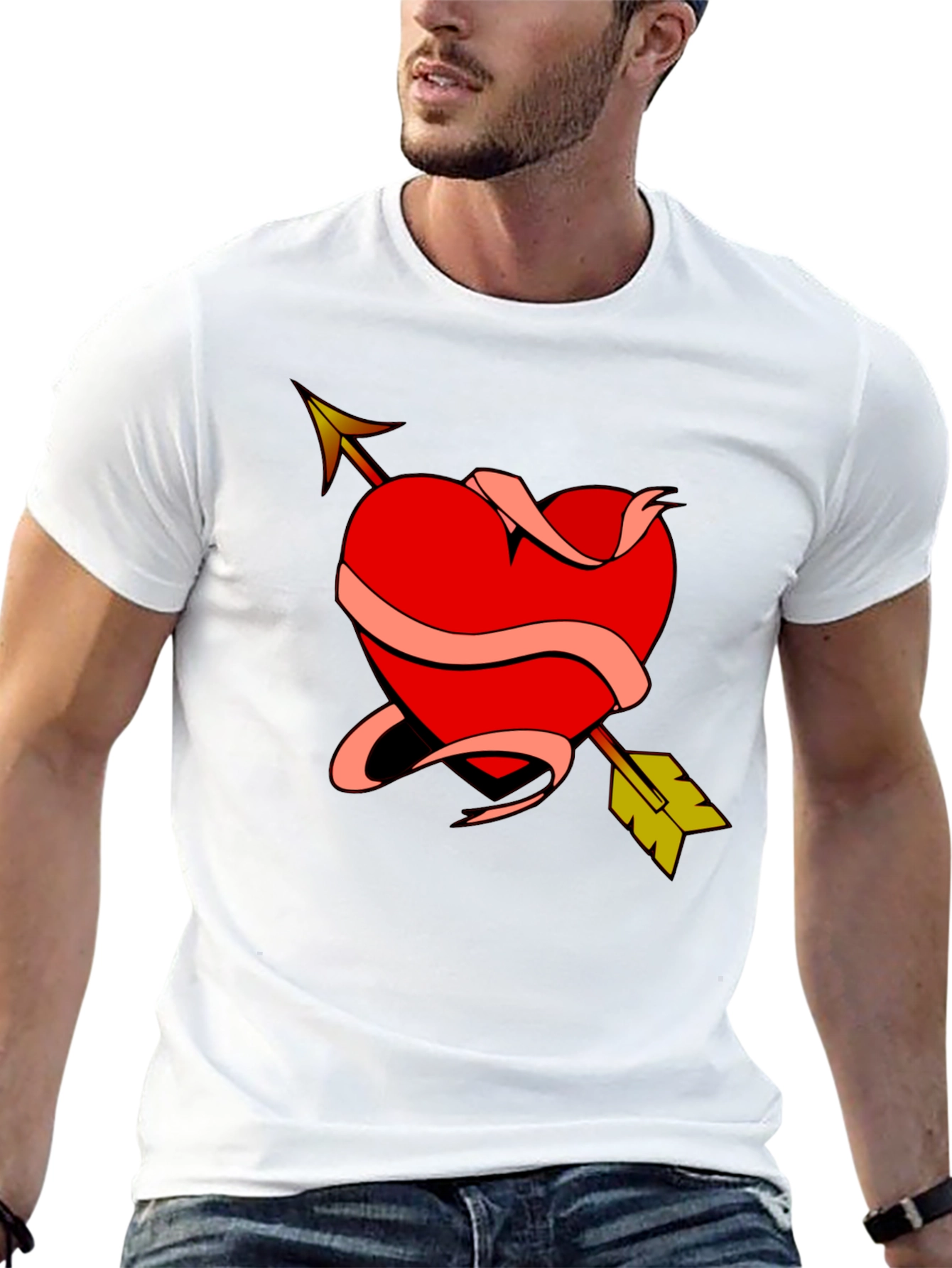 Heart Arrow Graphic T-Shirt - Unique Design