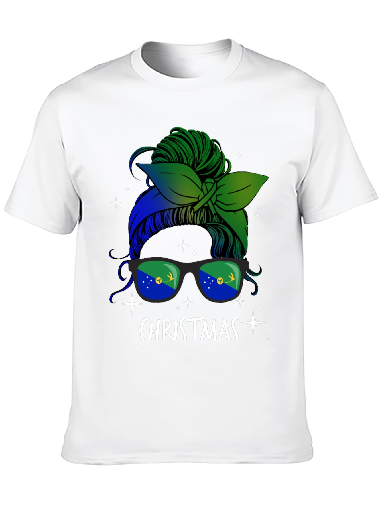 Christmas Messy Bun T-Shirt