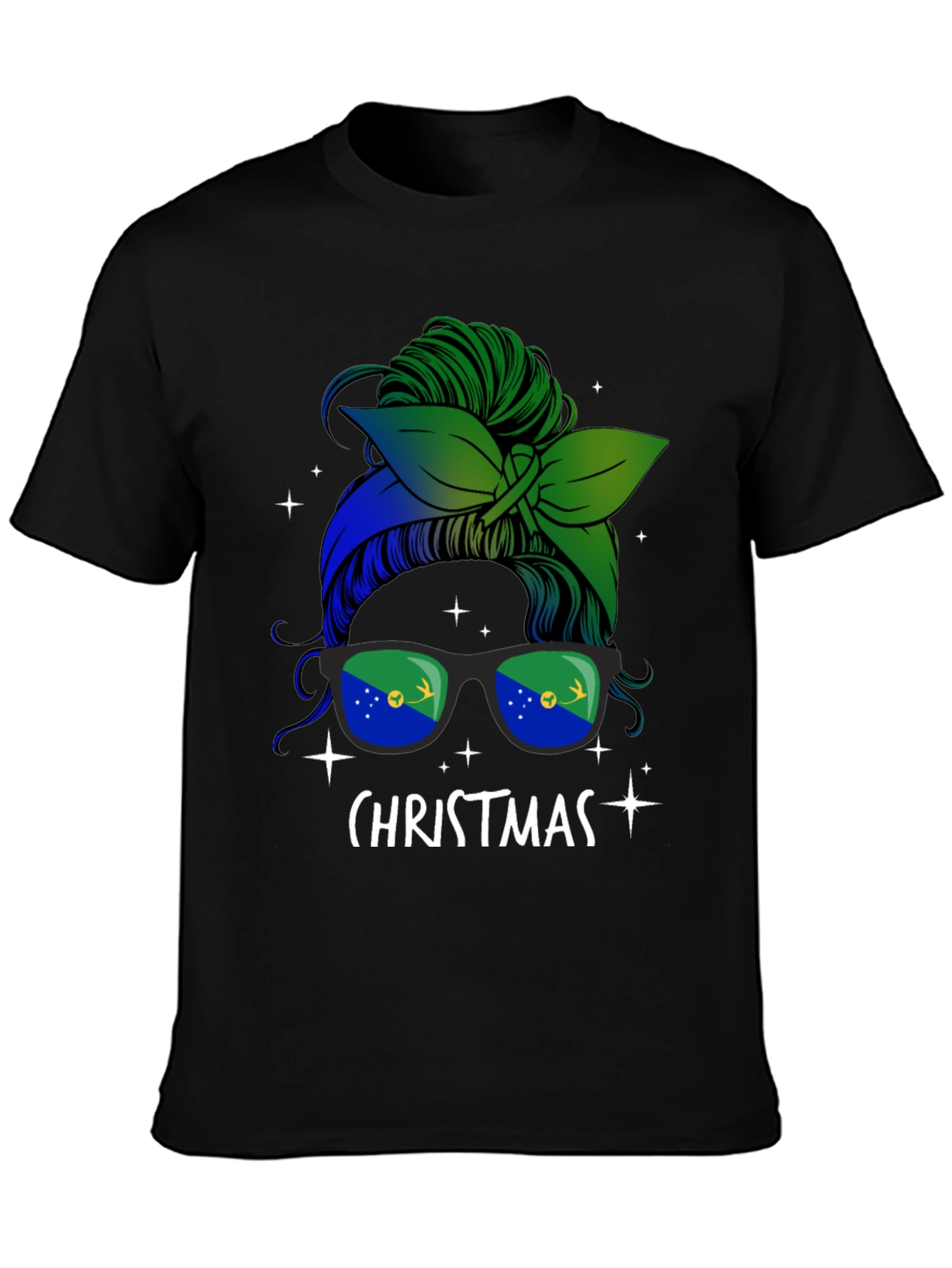 Christmas Messy Bun T-Shirt