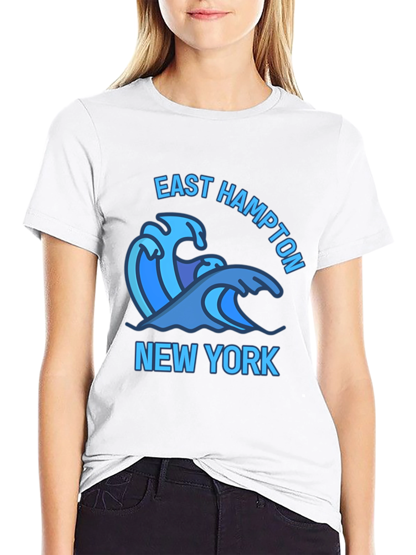 East Hampton New York Wave Graphic Tee