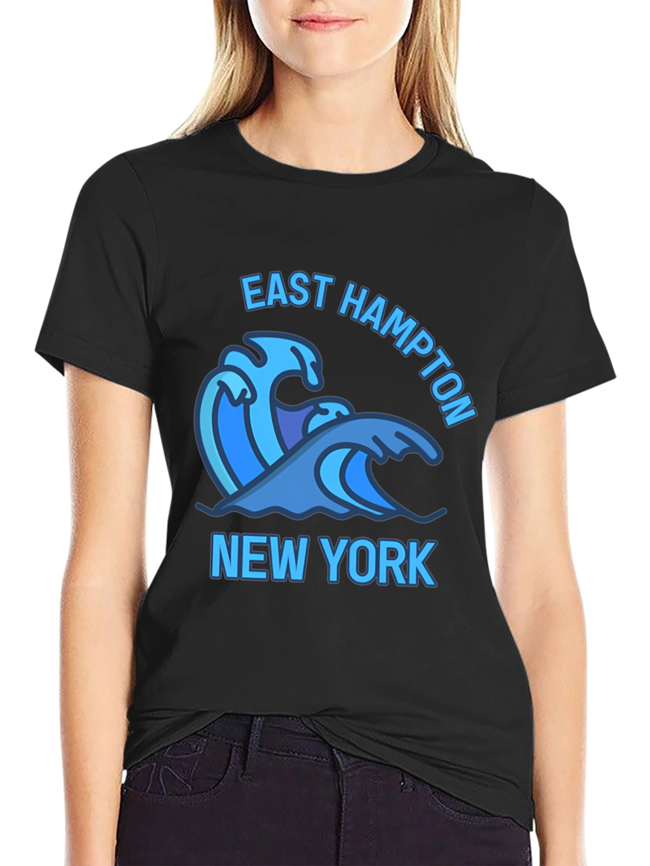 East Hampton New York Wave Graphic Tee