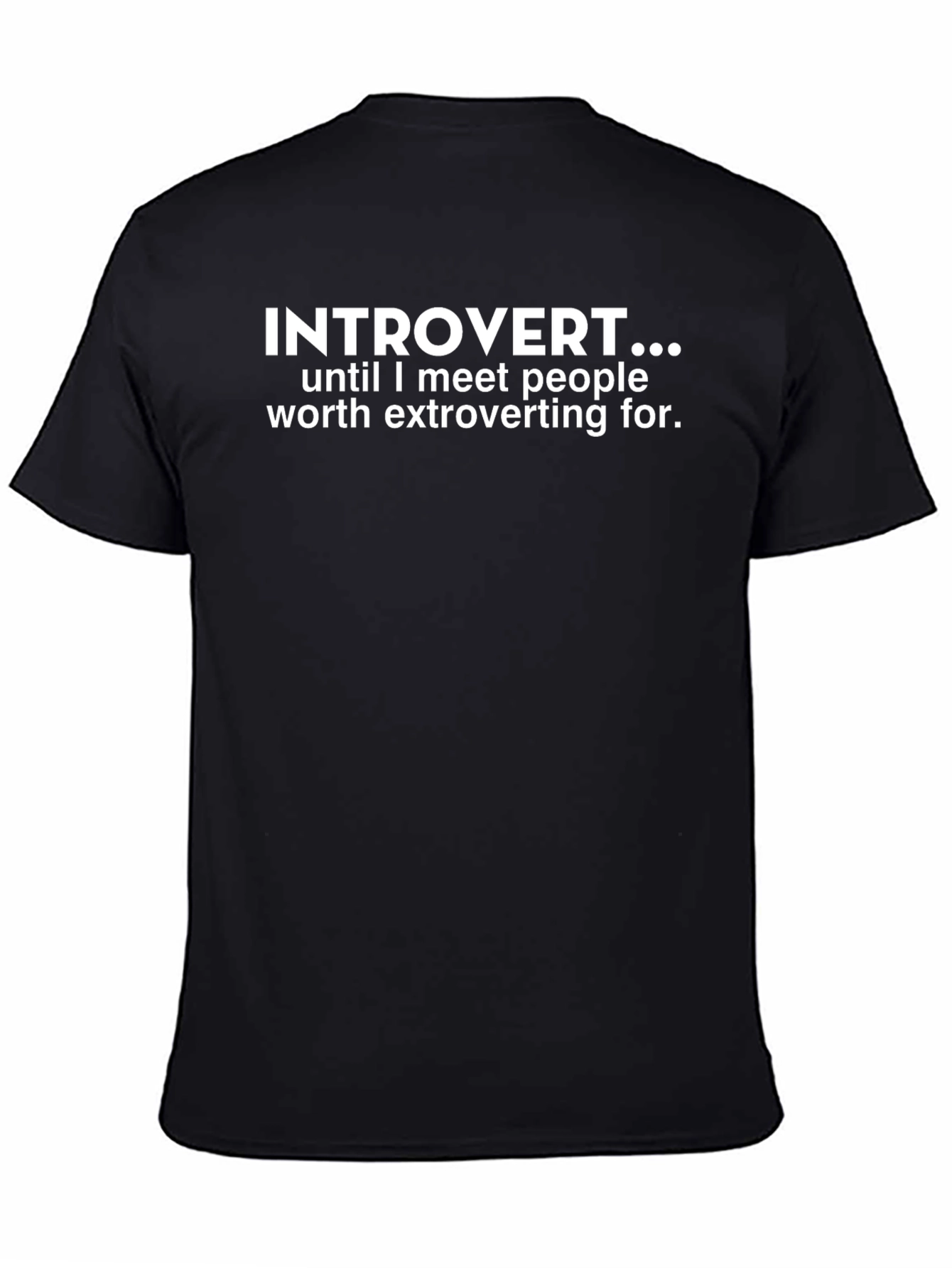 Introvert Funny Graphic Tee - Black Cotton T-Shirt