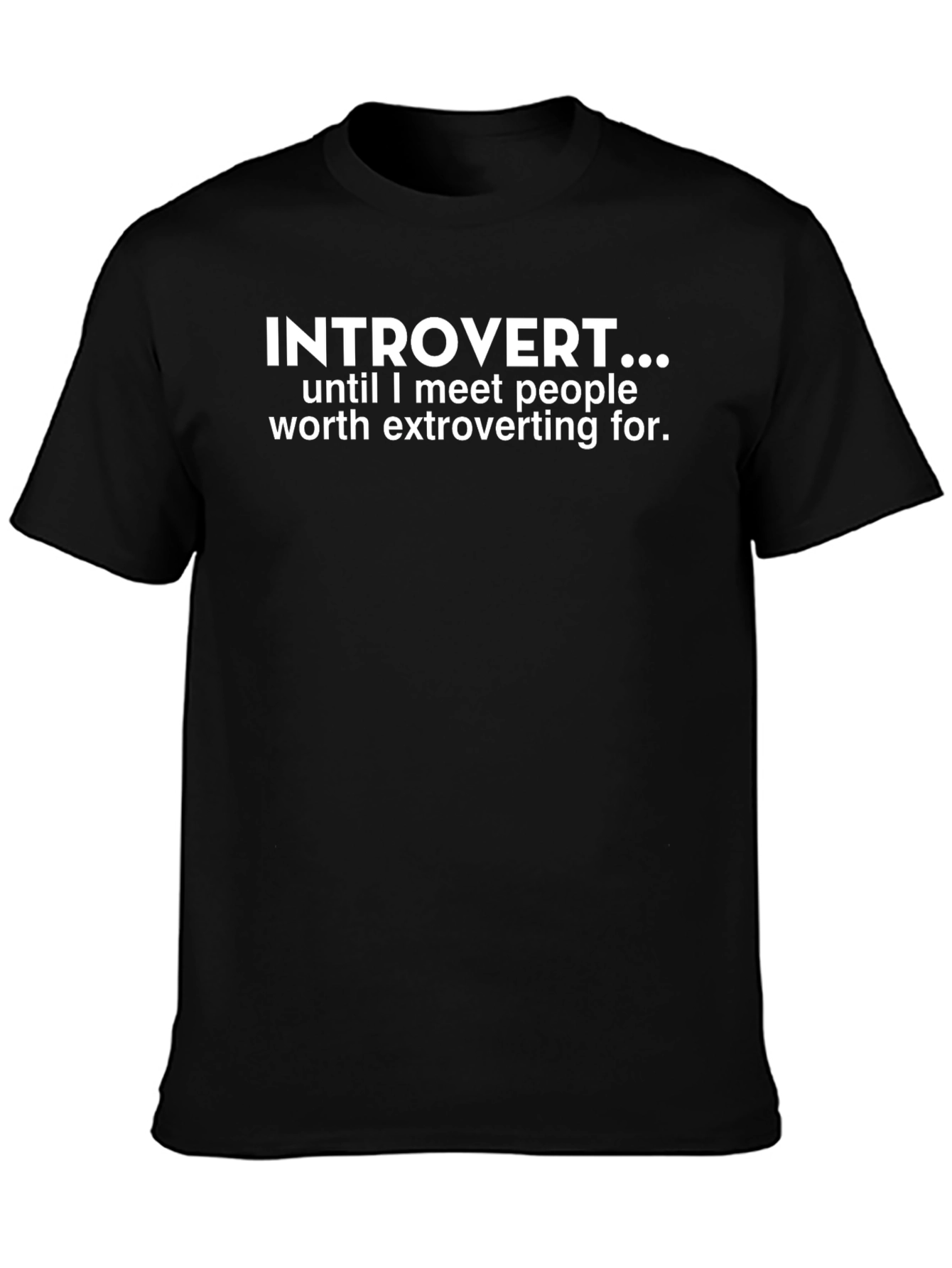 Introvert Funny Graphic Tee - Black Cotton T-Shirt